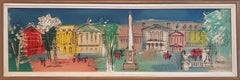 Place de la Concorde, Impressionist Acrylic Paint by Charles Cobelle