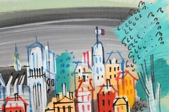 Rainy Pariser Tag, Acrylgemälde von Charles Cobelle