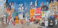 Rue de Rivoli 2, Framed Colorful Impressionist Painting by Charles Cobelle