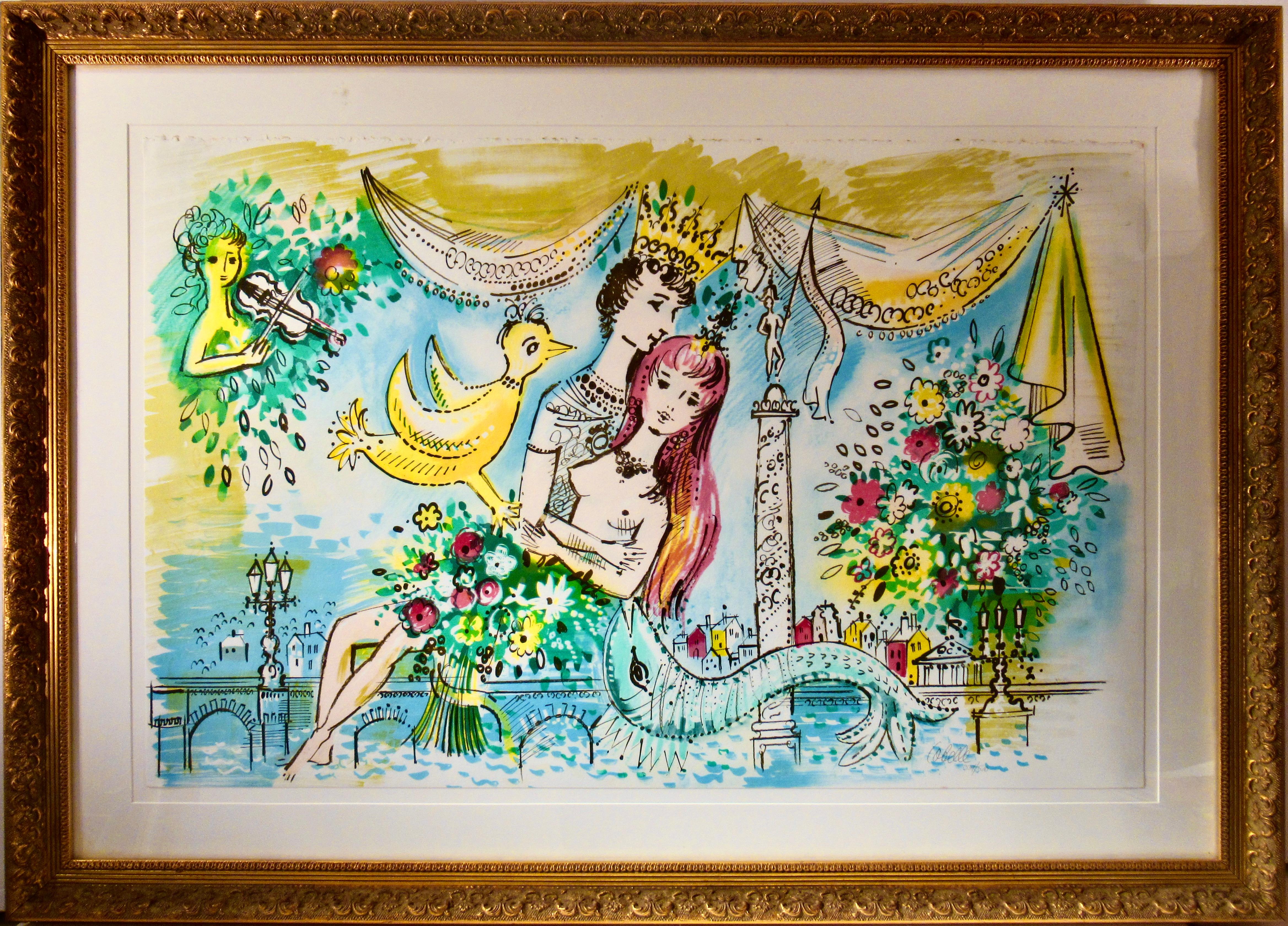 Nude Print Charles Cobelle - Le violoniste