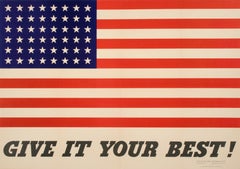 Original WWII Poster - Give It Your Best by Coiner 1942 - Medium Size
