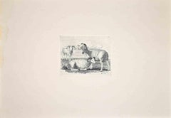 Goats in the Roman Countryside - Original Etching After Charles Coleman - 1992