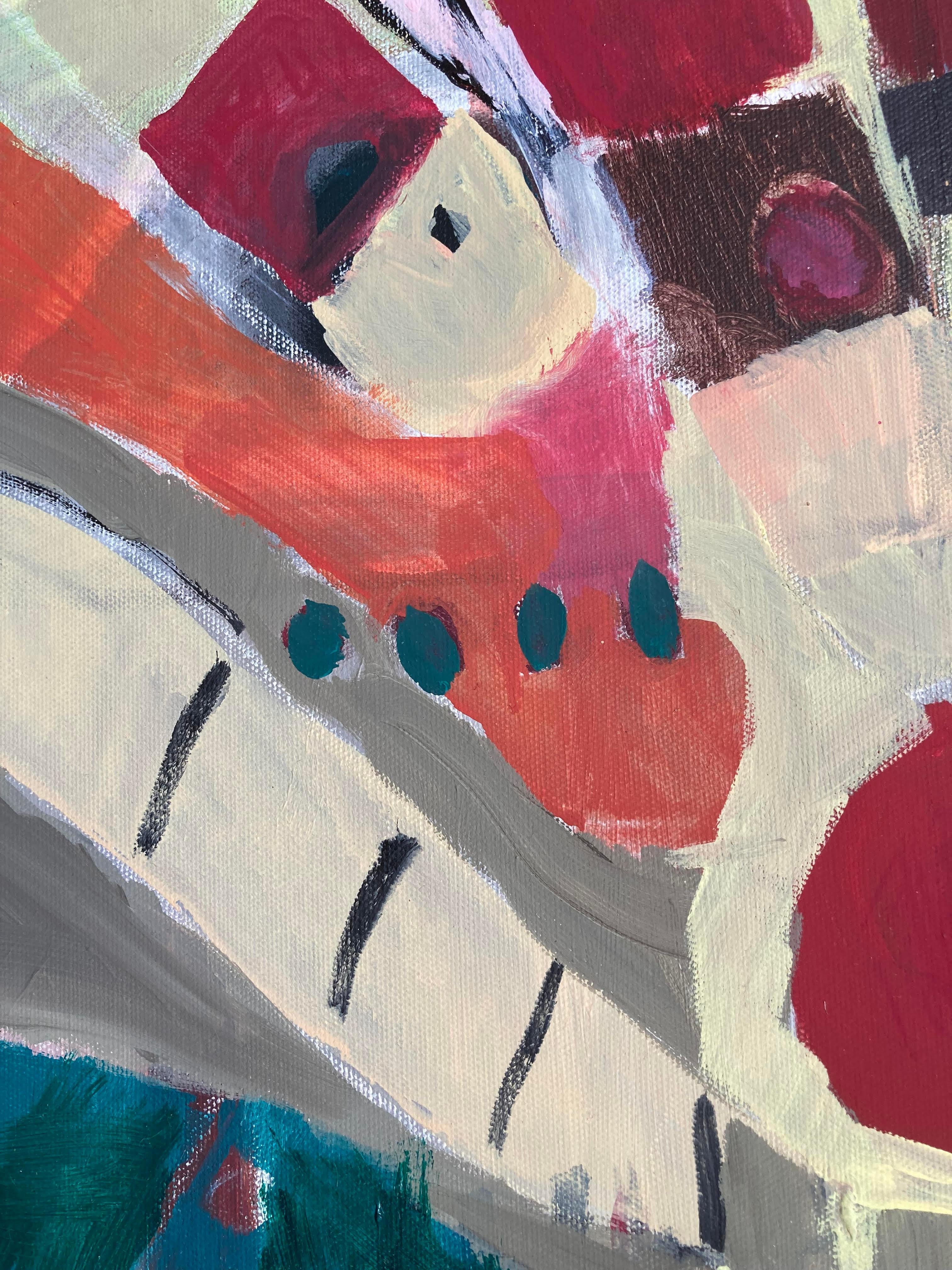 Servierplatten und Sinusoide (Abstrakt), Painting, von Charles Collins