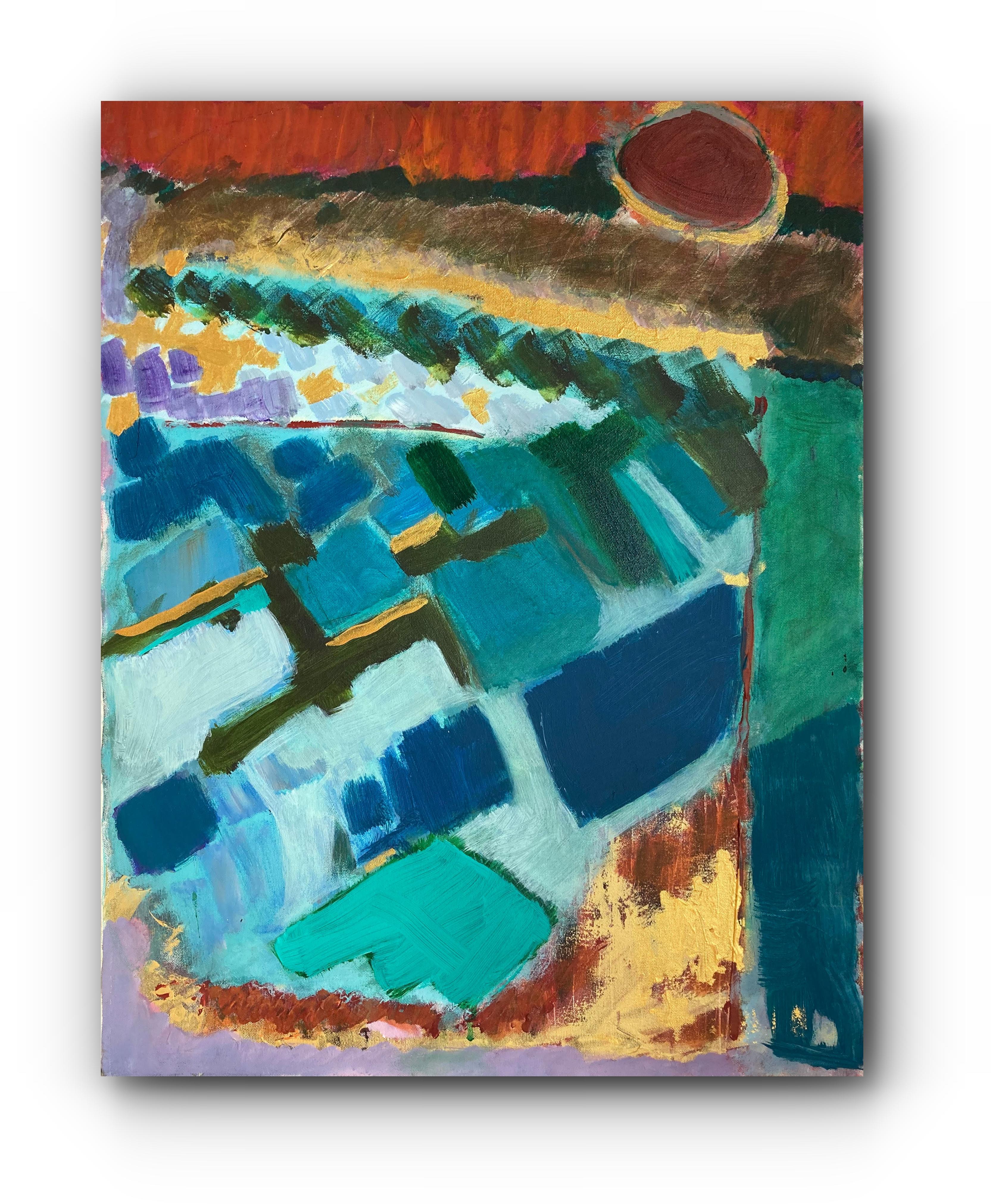 Abstract Painting di Charles Collins - Spiaggia Tempestosa