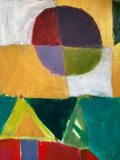 Sonne mit Brücke (Zeitgenössische abstrakte Malerei)