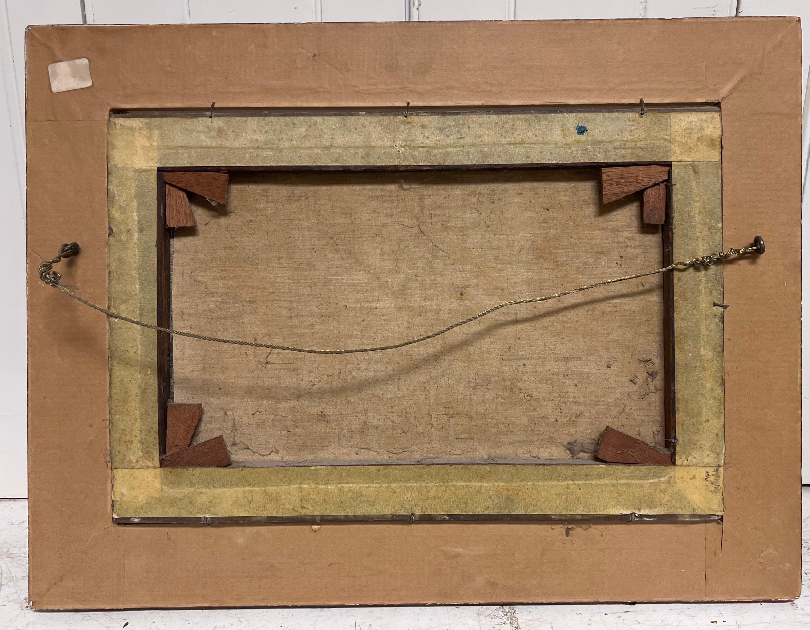 Pintura al óleo inglesa victoriana firmada Paisaje rural de la década de 1870 Enmarcado dorado en venta 5