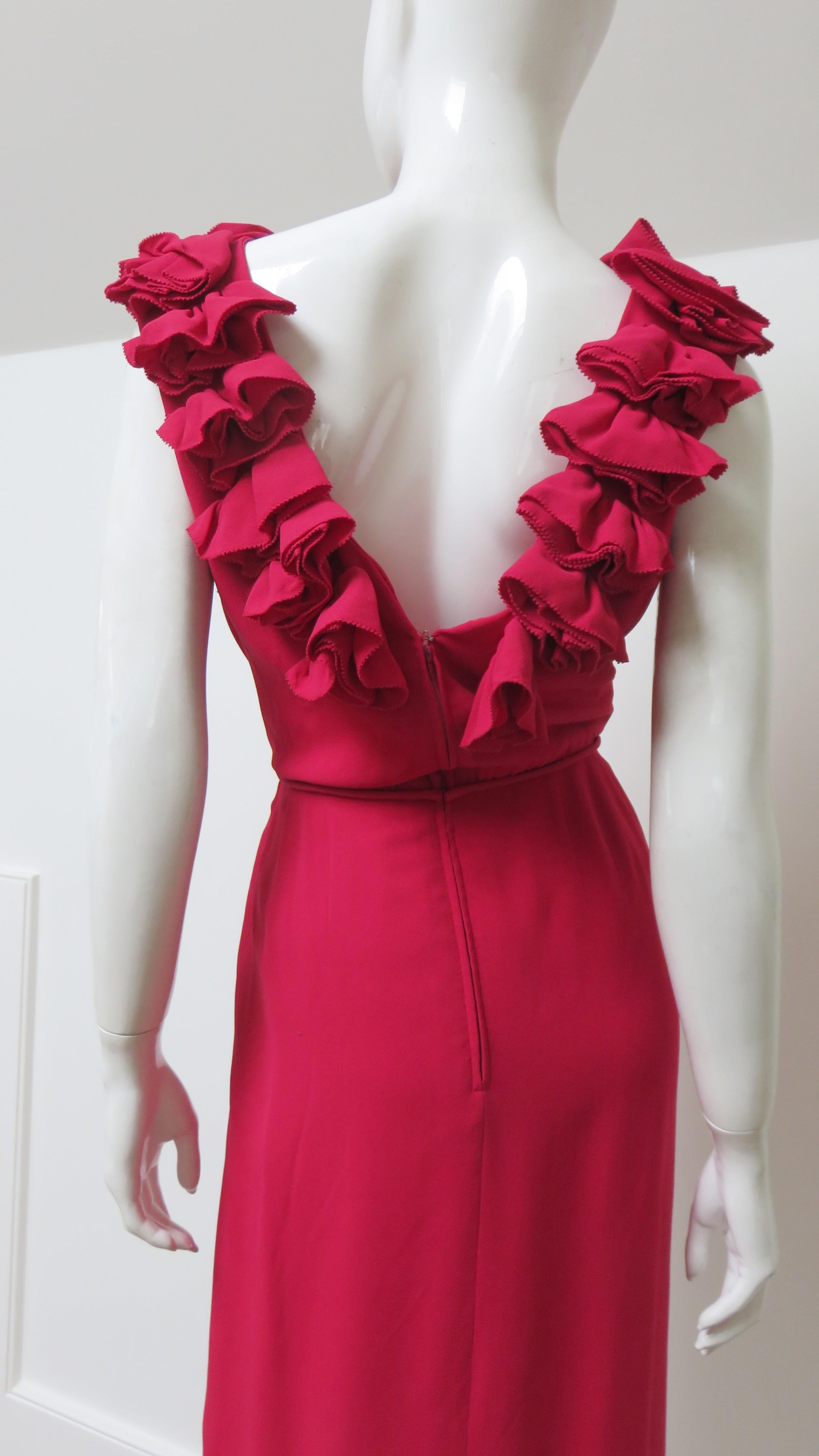 Charles Cooper 1950s Flower Applique Dress  For Sale 6