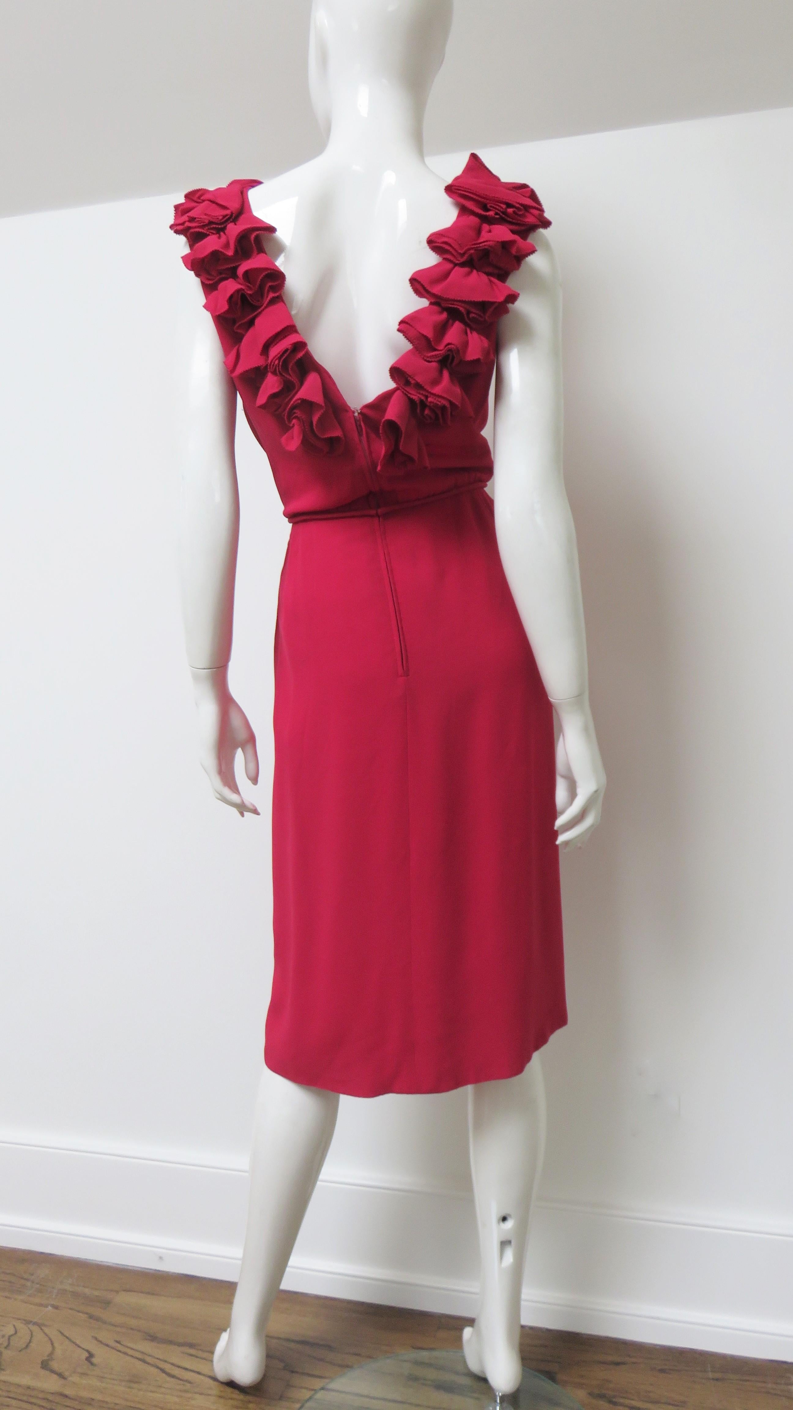 Charles Cooper 1950s Flower Applique Dress  For Sale 7
