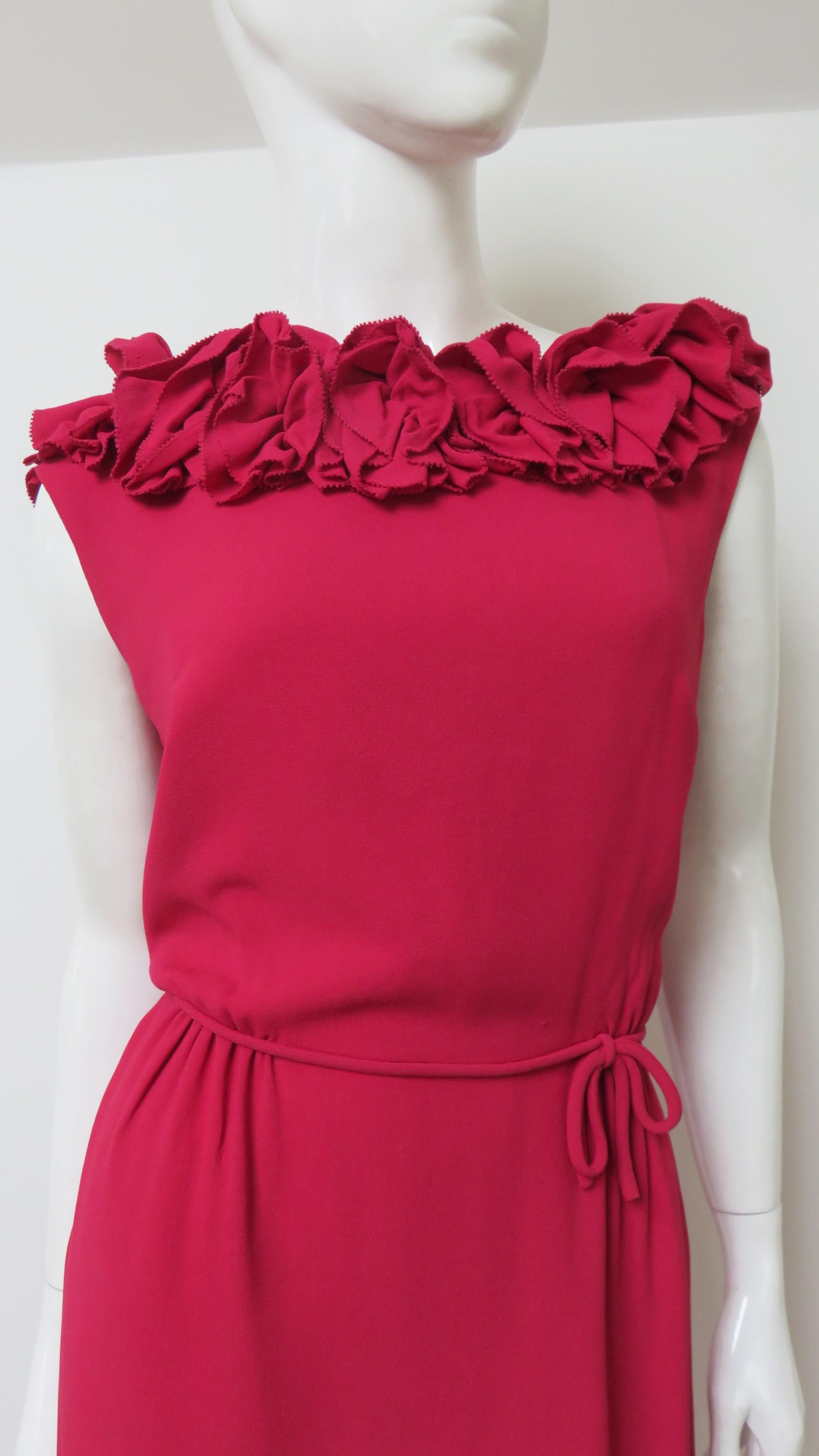 Charles Cooper 1950s Flower Applique Dress In Good Condition For Sale In Water Mill, NY