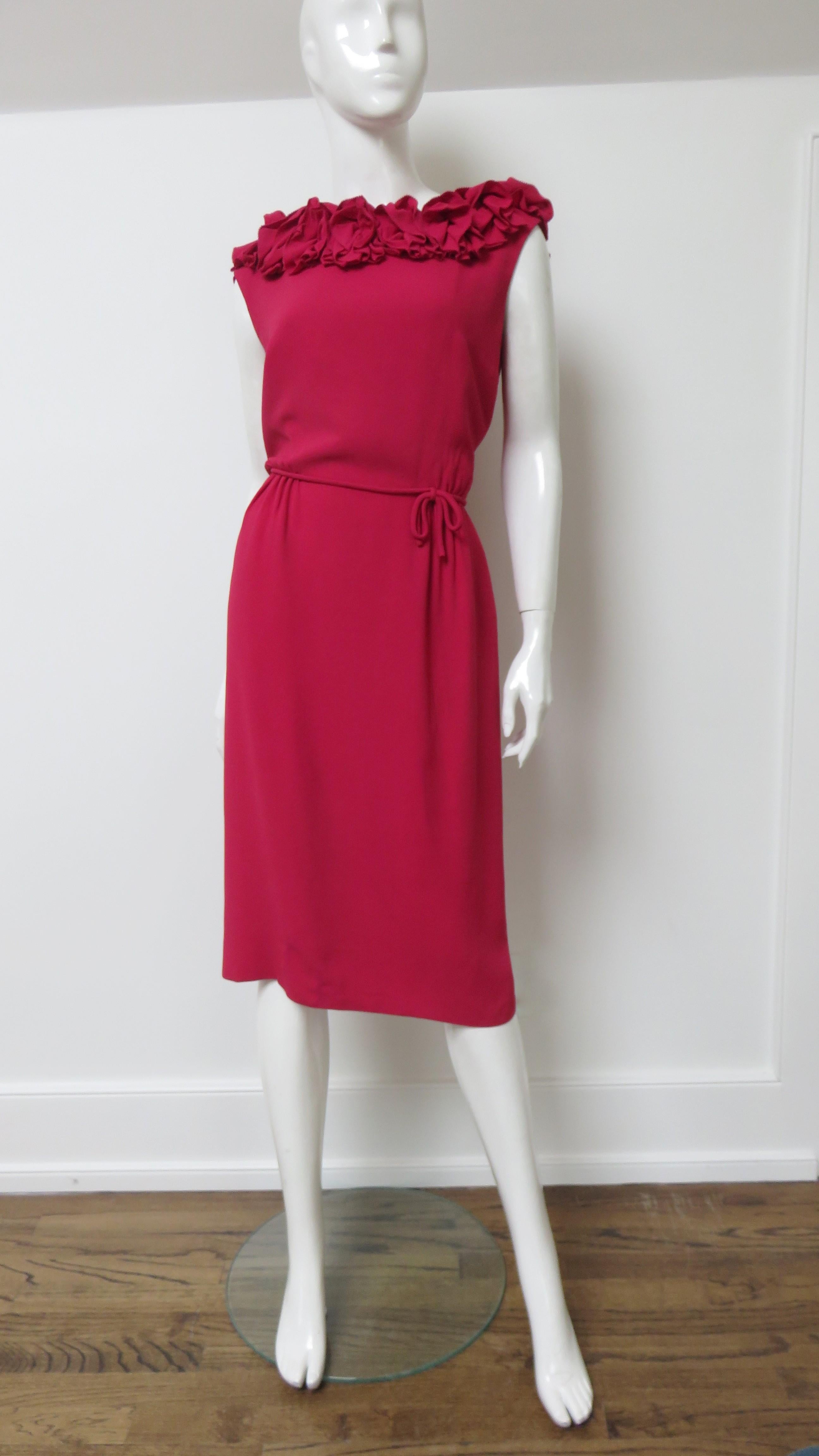 Charles Cooper 1950s Flower Applique Dress For Sale 2