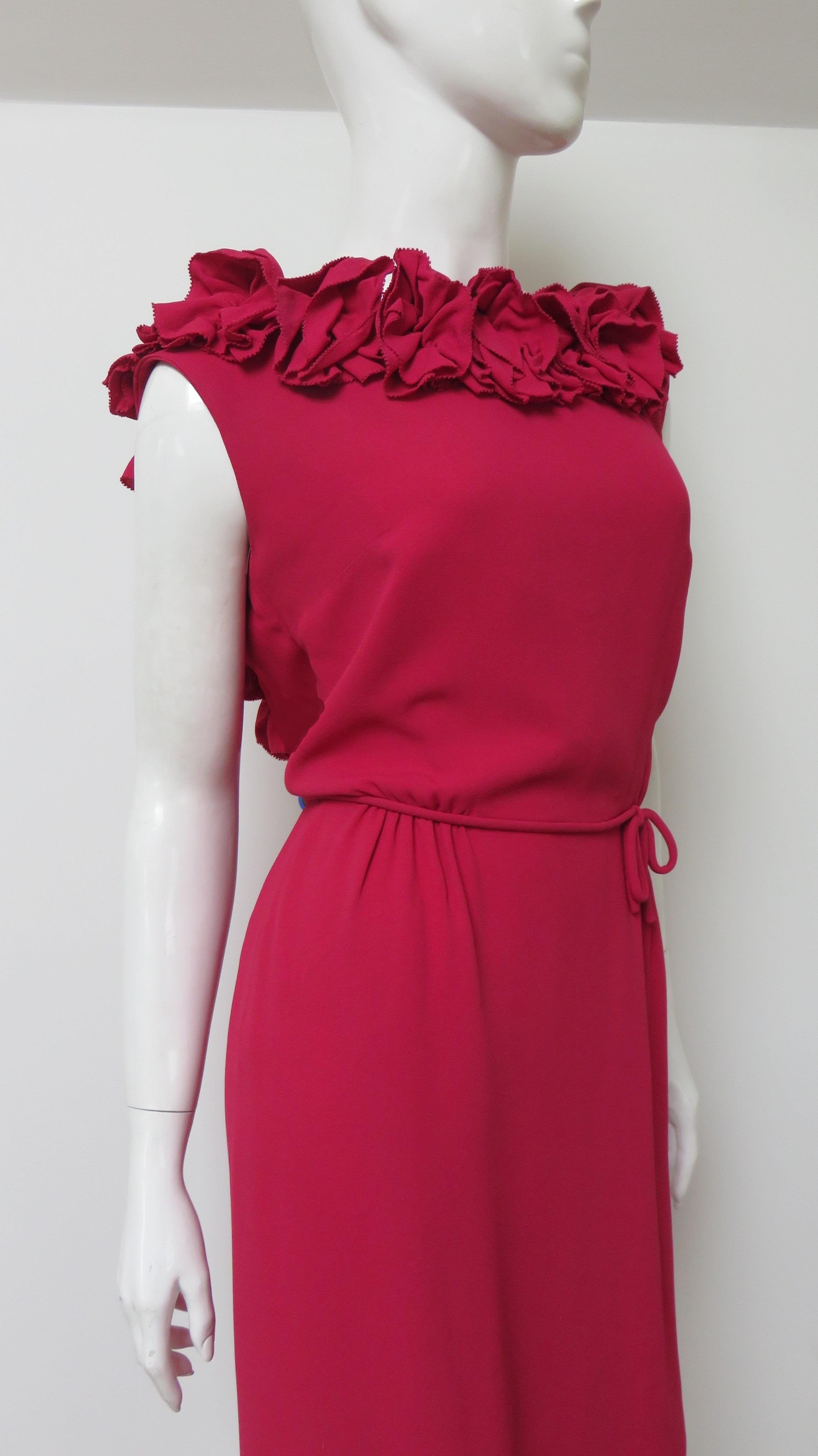 Charles Cooper 1950s Flower Applique Dress  For Sale 4