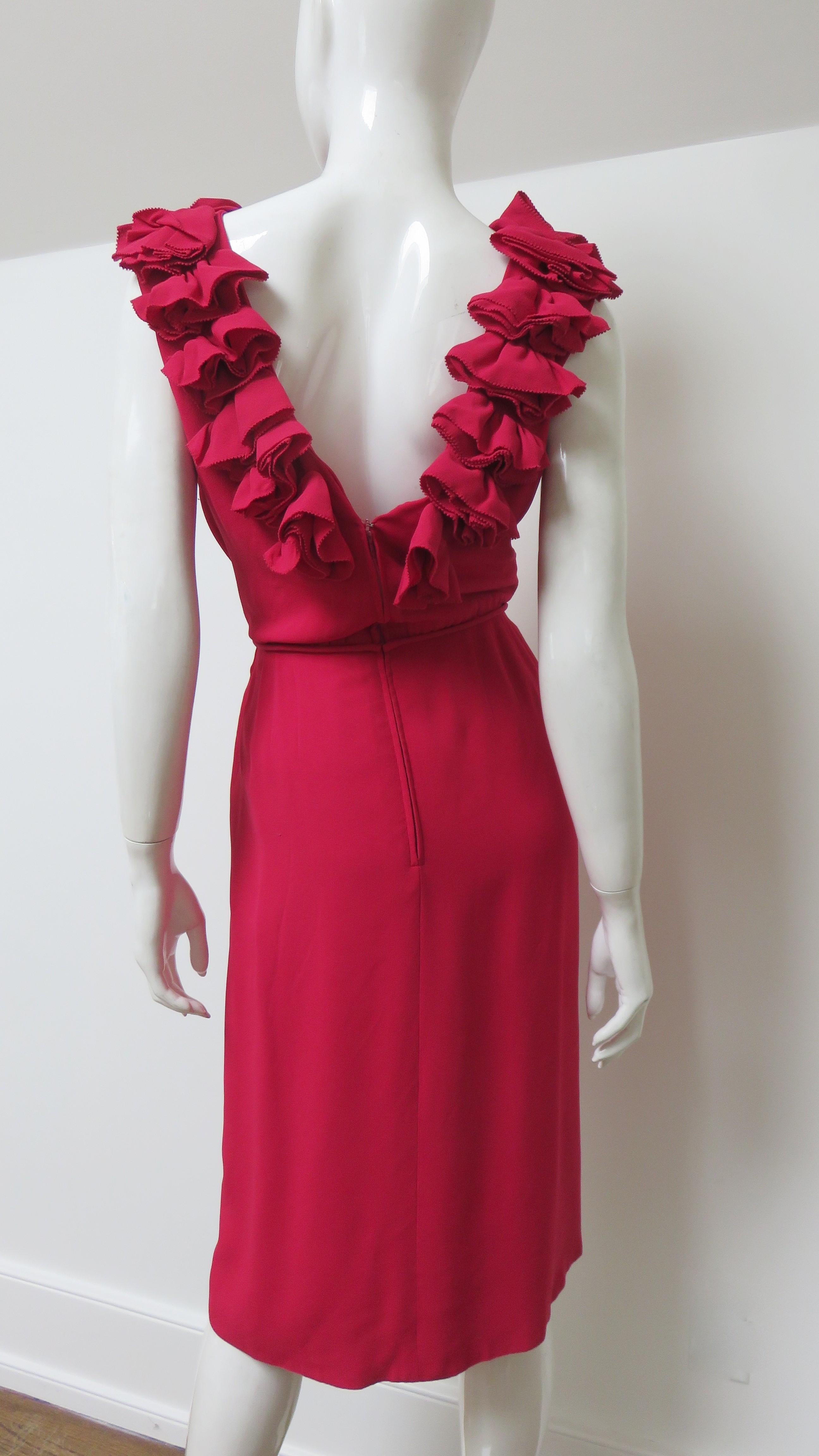 Charles Cooper 1950s Flower Applique Dress  For Sale 5