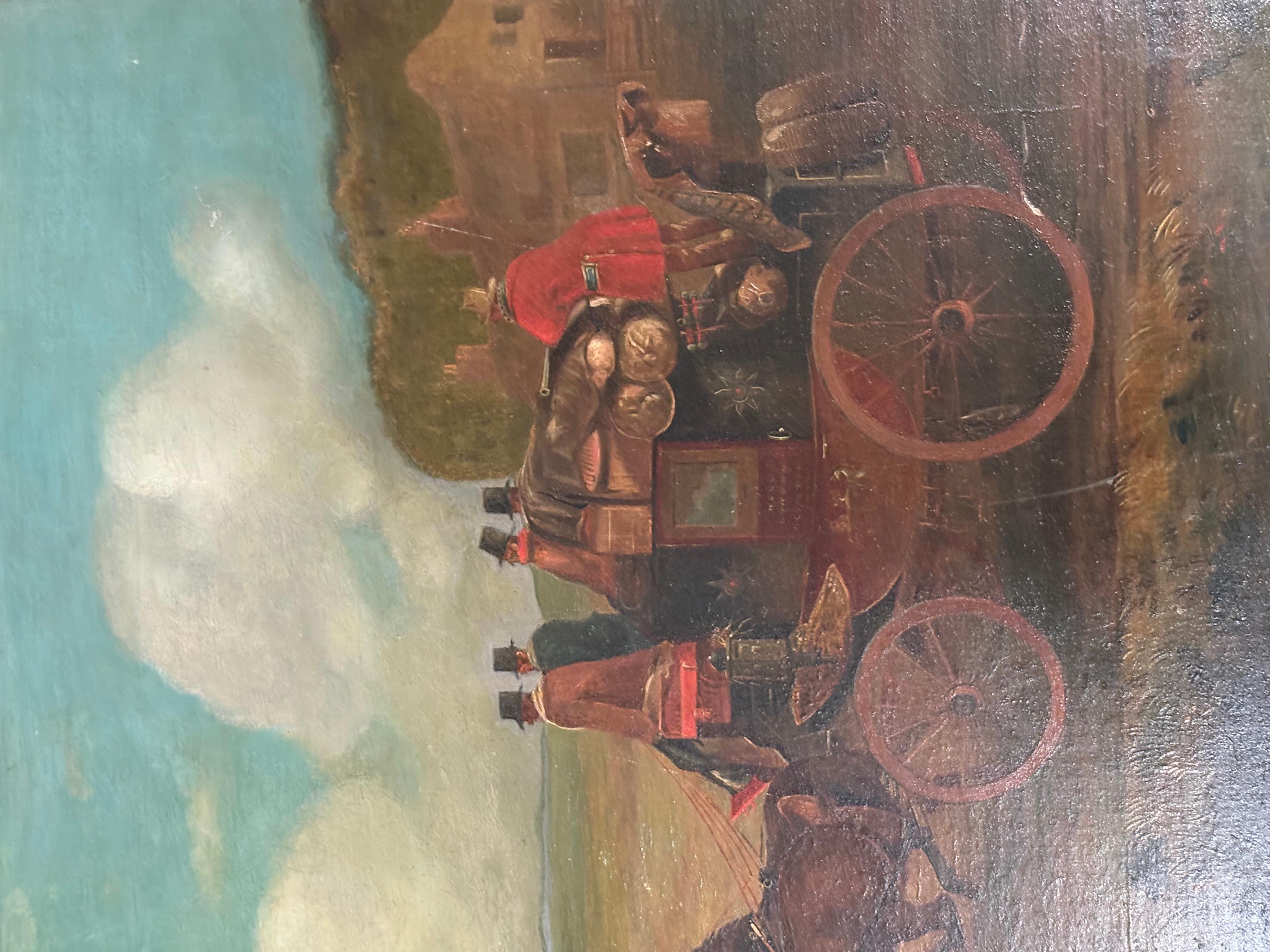 Charles Cooper Henderson Huile sur toile attribuée. La peinture a besoin d'être nettoyée. Mesure 31x18