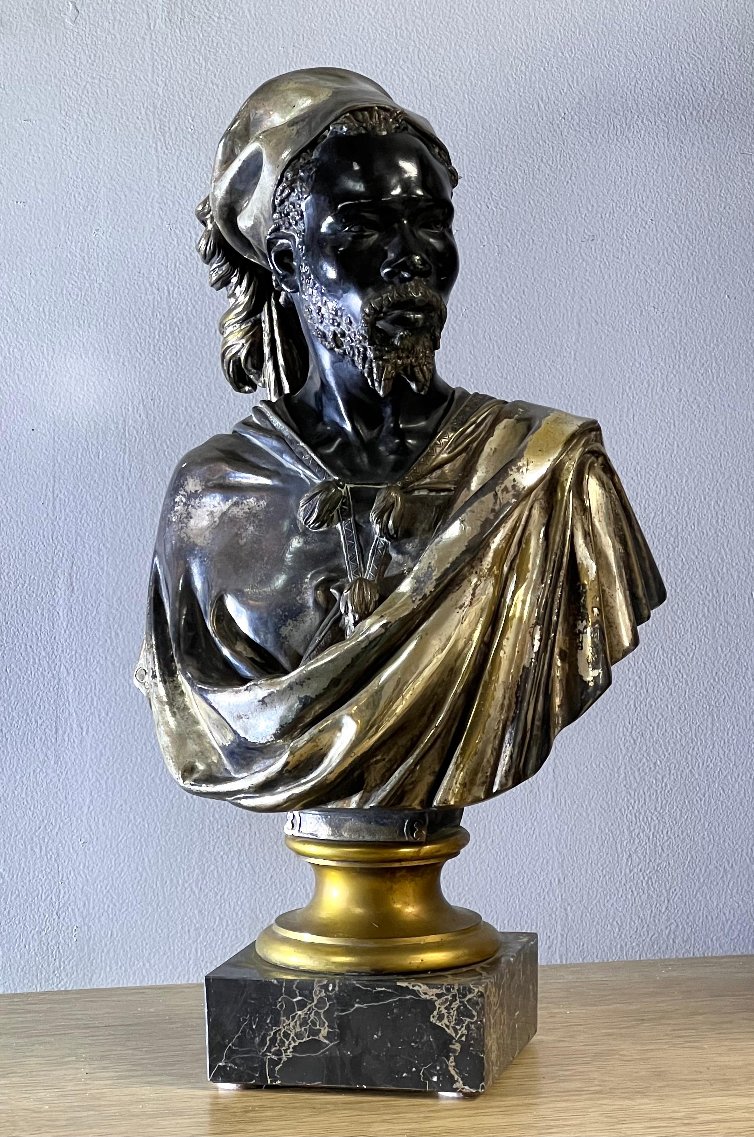 Milieu du XIXe siècle Sculpture en bronze de Charles Cordier Saïd Abdallah, de la Tribu de Mayac 1800'. en vente