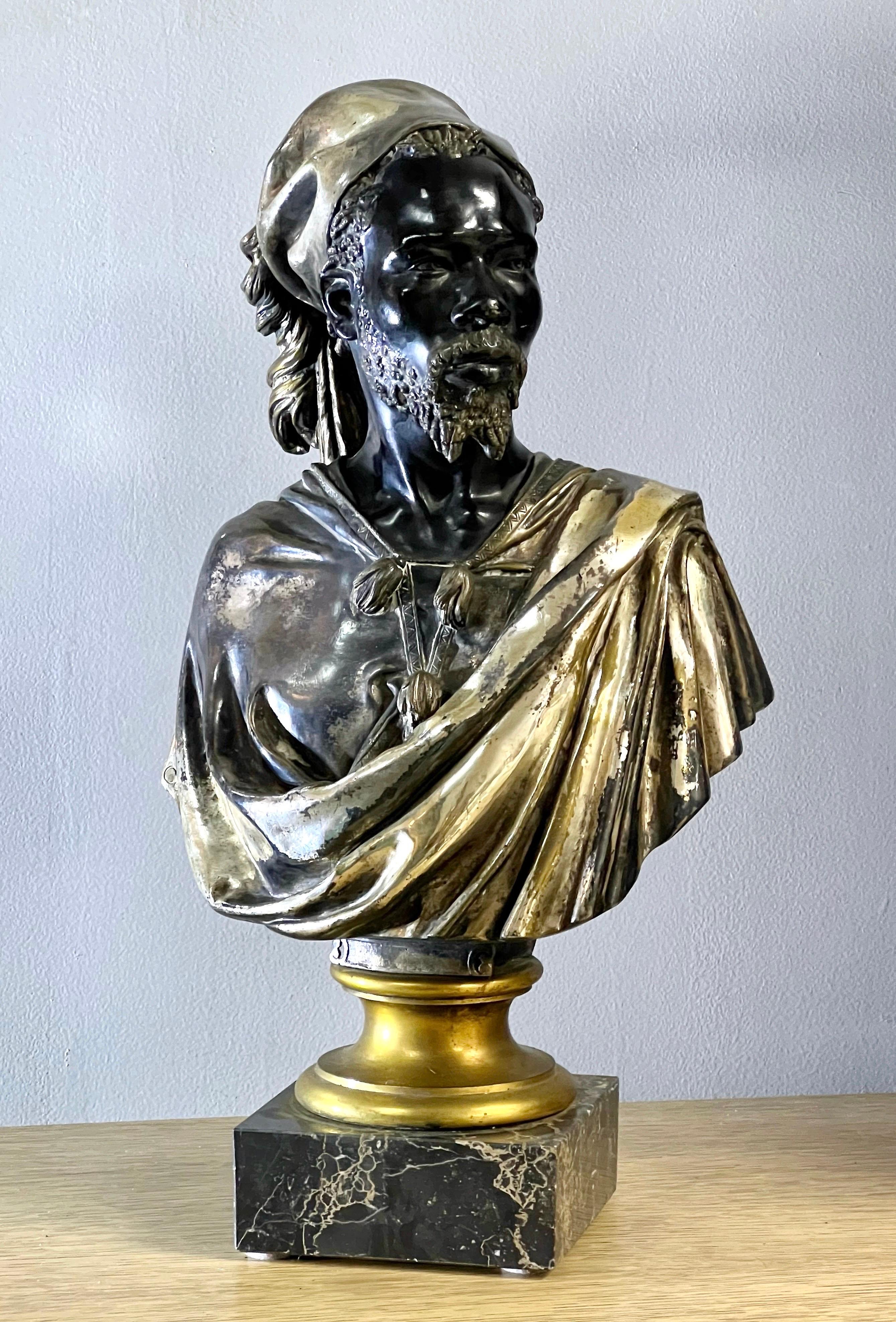 Sculpture en bronze de Charles Cordier Saïd Abdallah, de la Tribu de Mayac 1800'. en vente 2