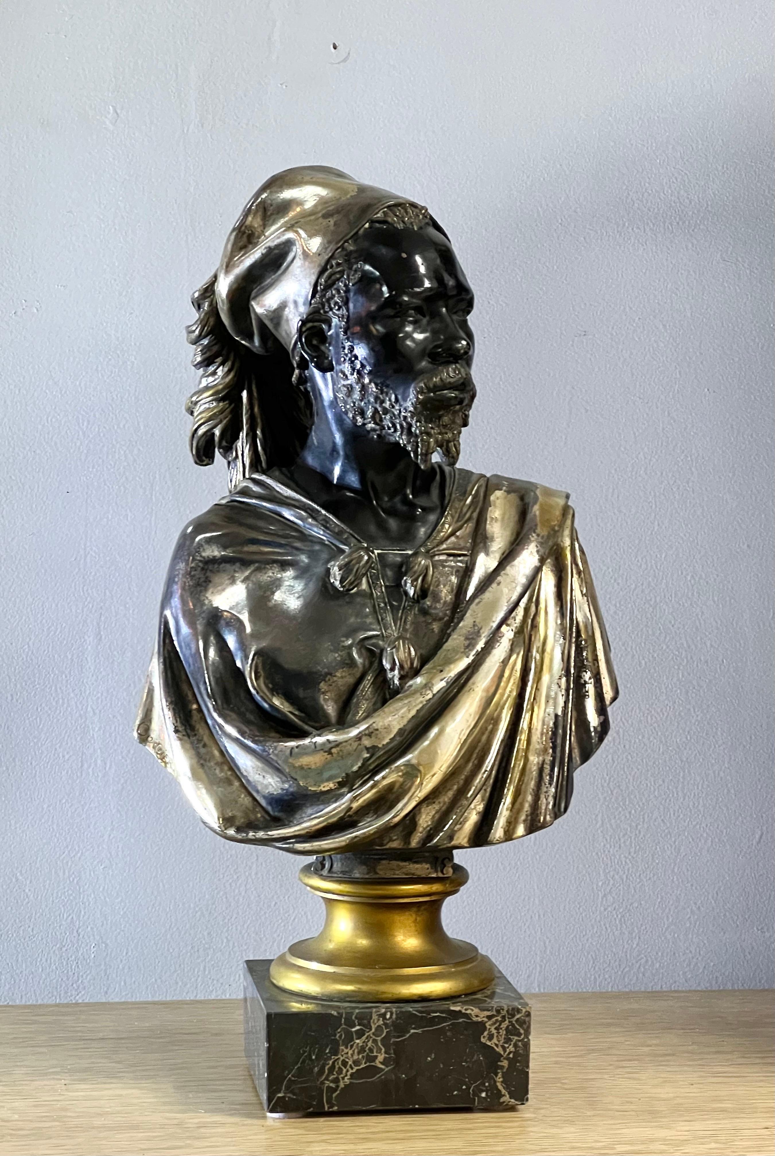 Sculpture en bronze de Charles Cordier Saïd Abdallah, de la Tribu de Mayac 1800'. en vente 3