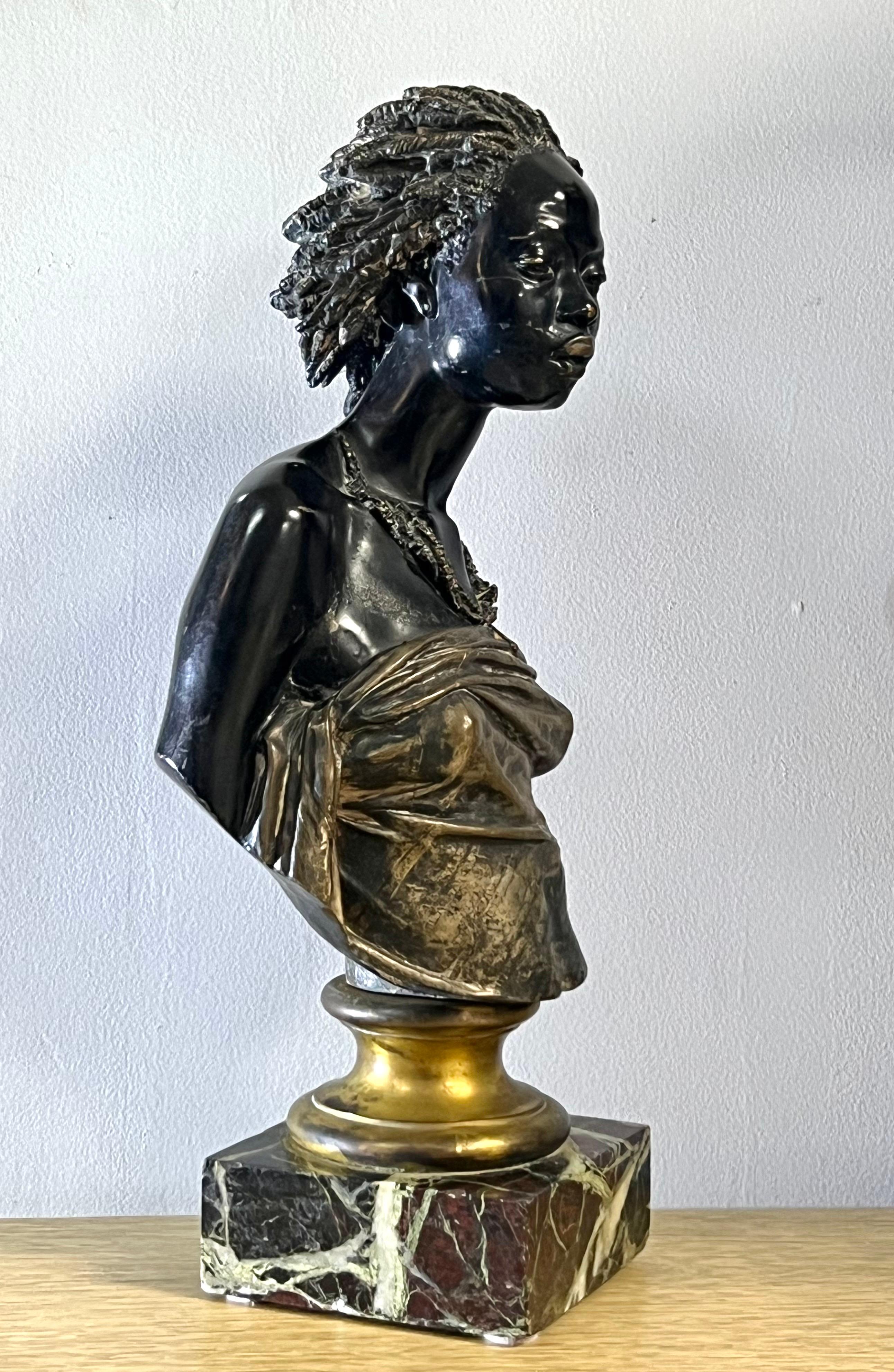 French Charles Charles Cordier Bronze Sculpture Venus Africaine  1800s For Sale