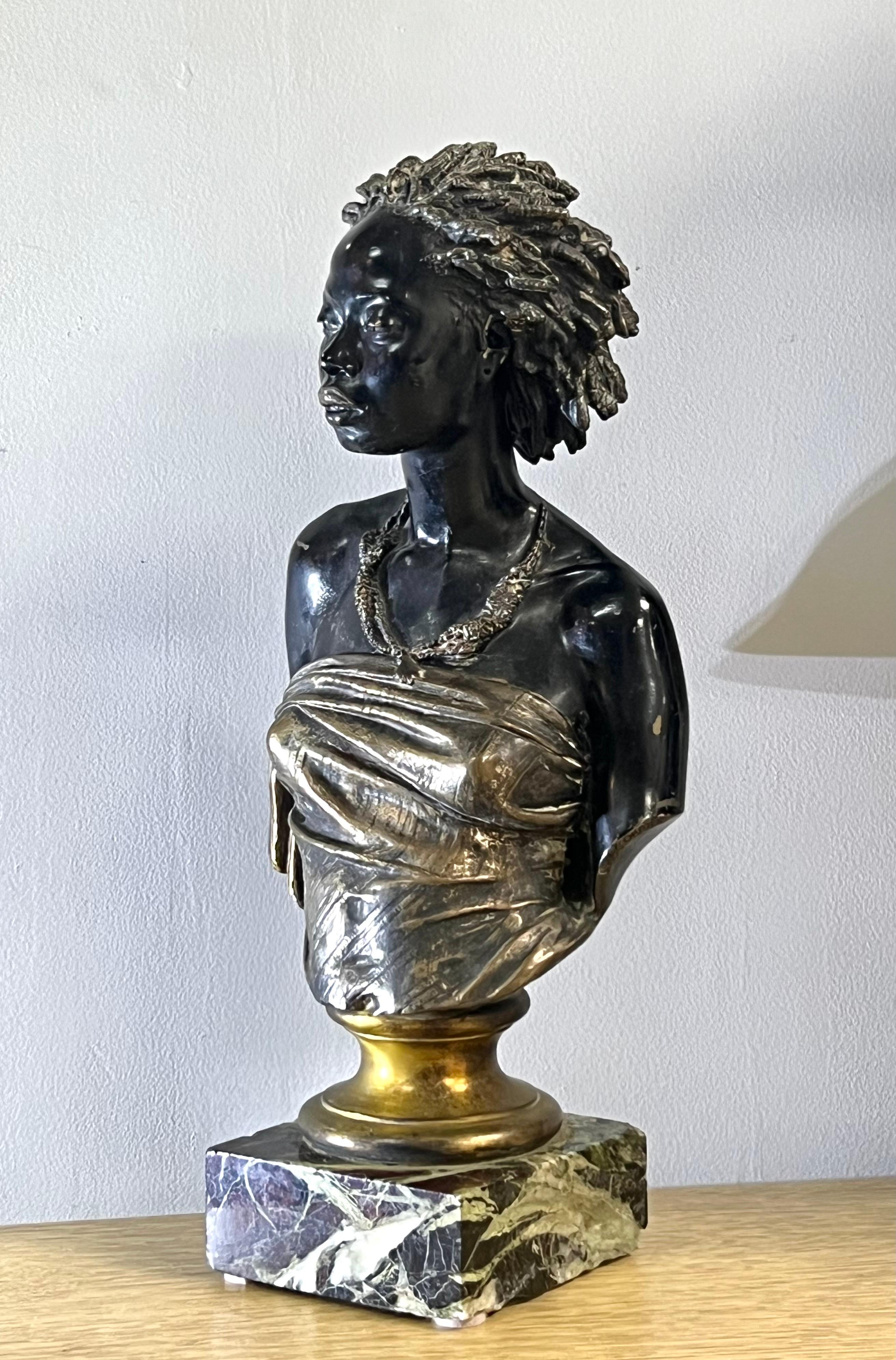 Charles Charles Cordier Bronze Sculpture Venus Africaine  1800s In Good Condition For Sale In Miami, FL