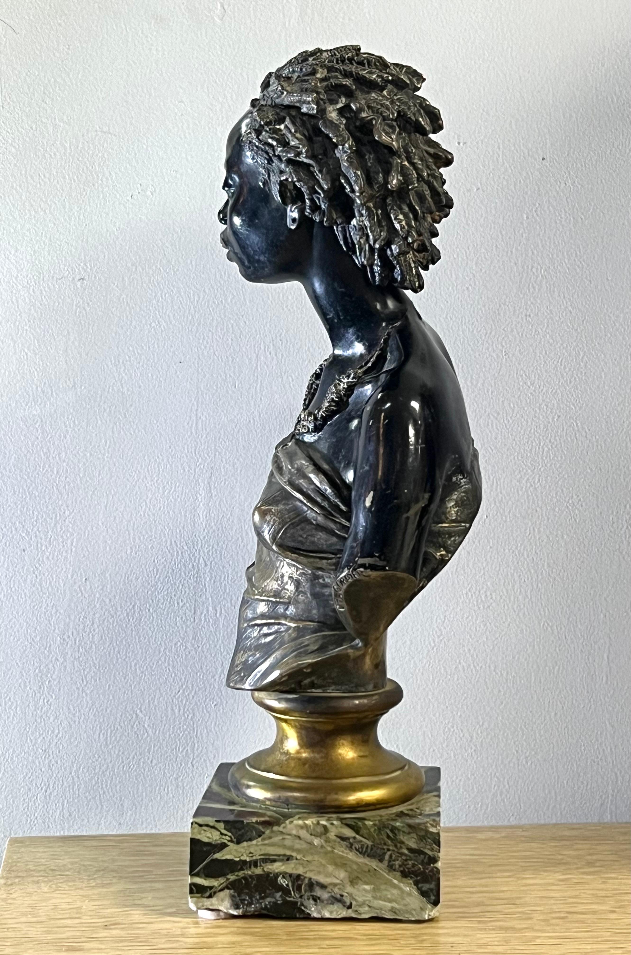 Charles Charles Cordier Bronze Sculpture Venus Africaine  1800s 2