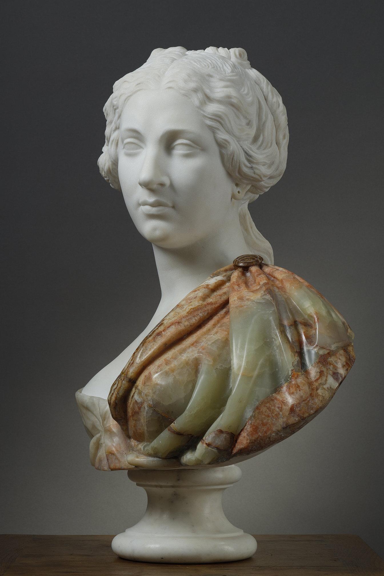 Ritratto di una signora - Sculpture di Charles Cordier
