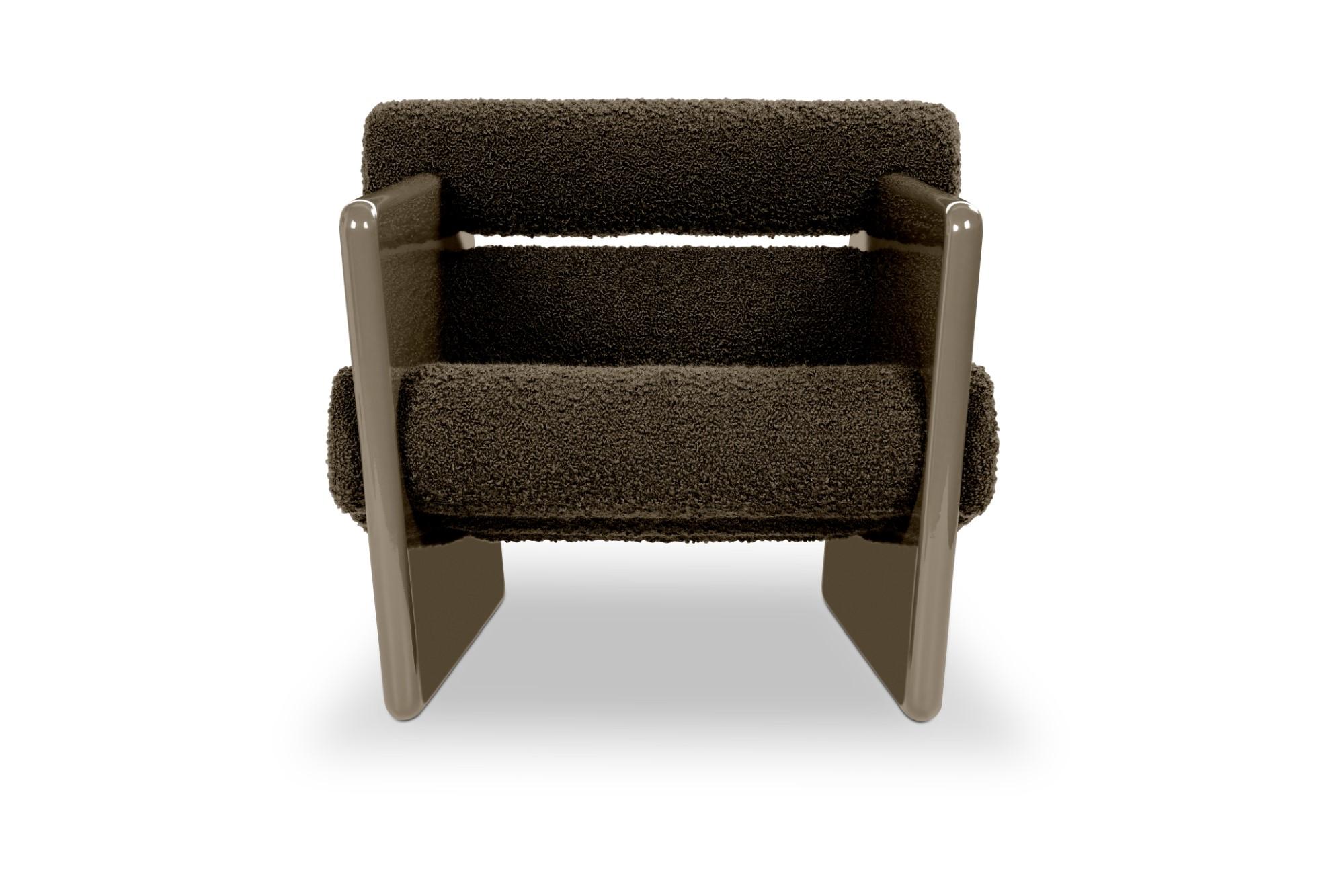 Post-Modern Charles Cormo Chocolate Armchair by Royal Stranger For Sale