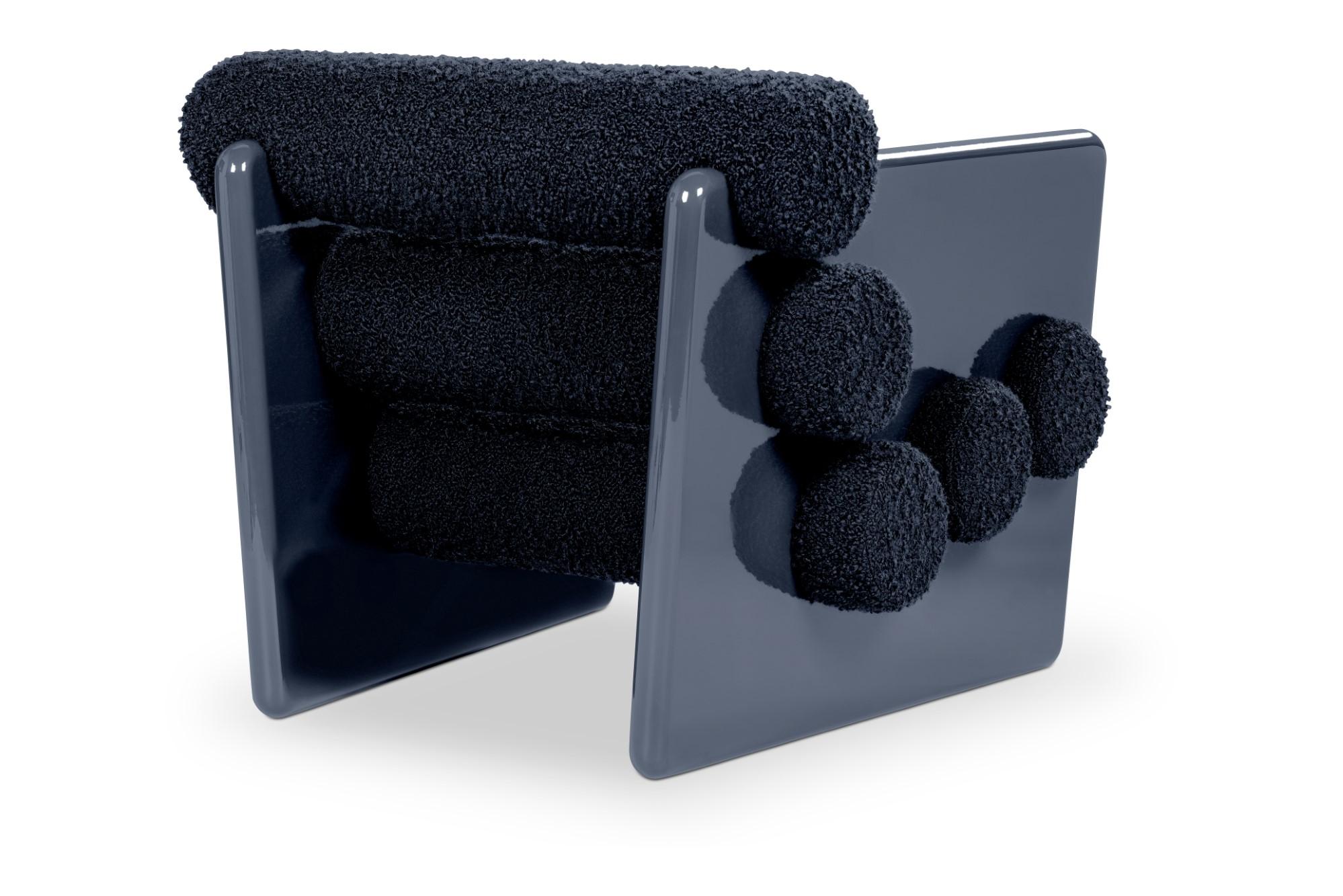 Laqué Fauteuil Charles Cormo Indigo par Royal Stranger en vente