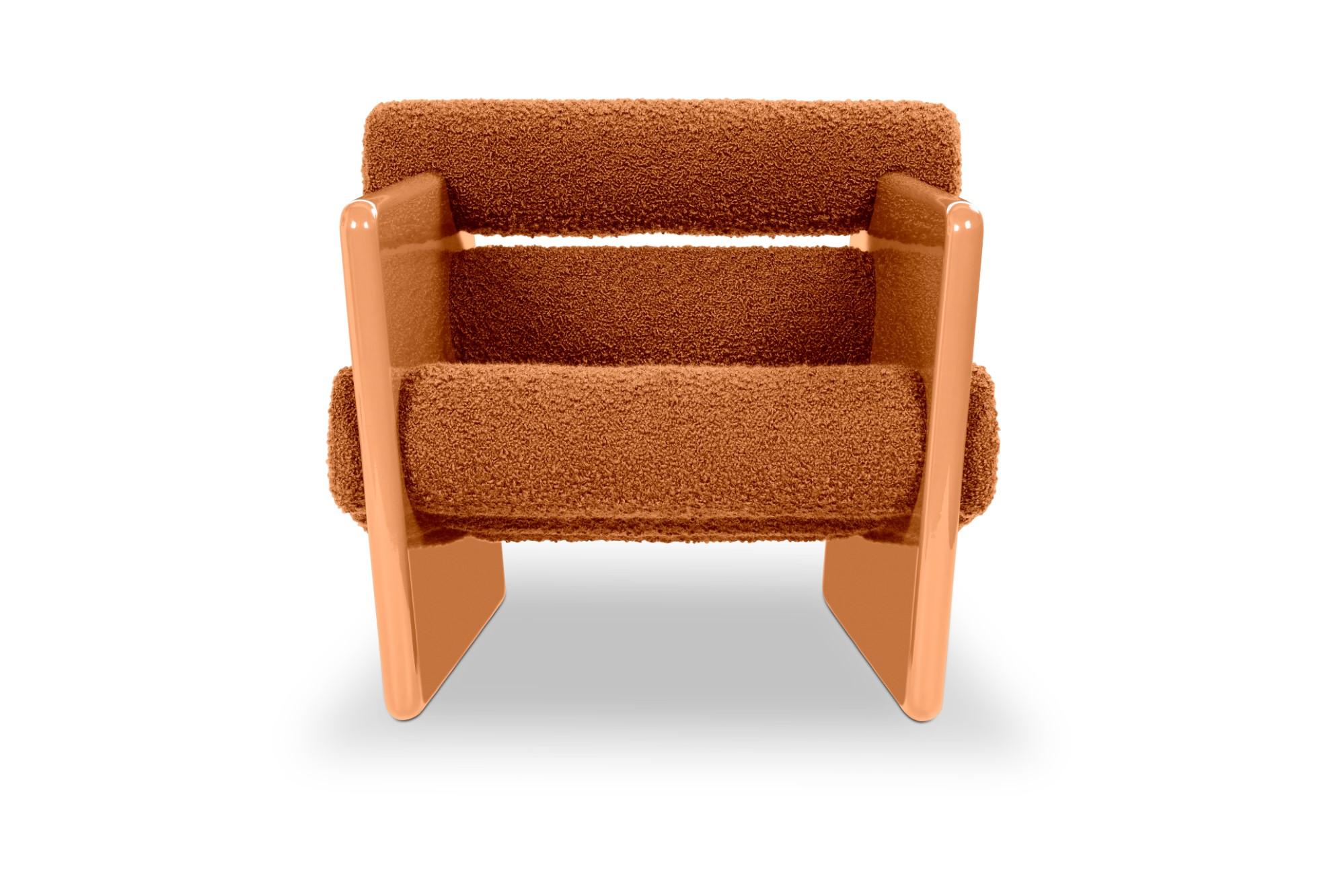 Post-Modern Charles Cormo Persimmon Armchair by Royal Stranger For Sale