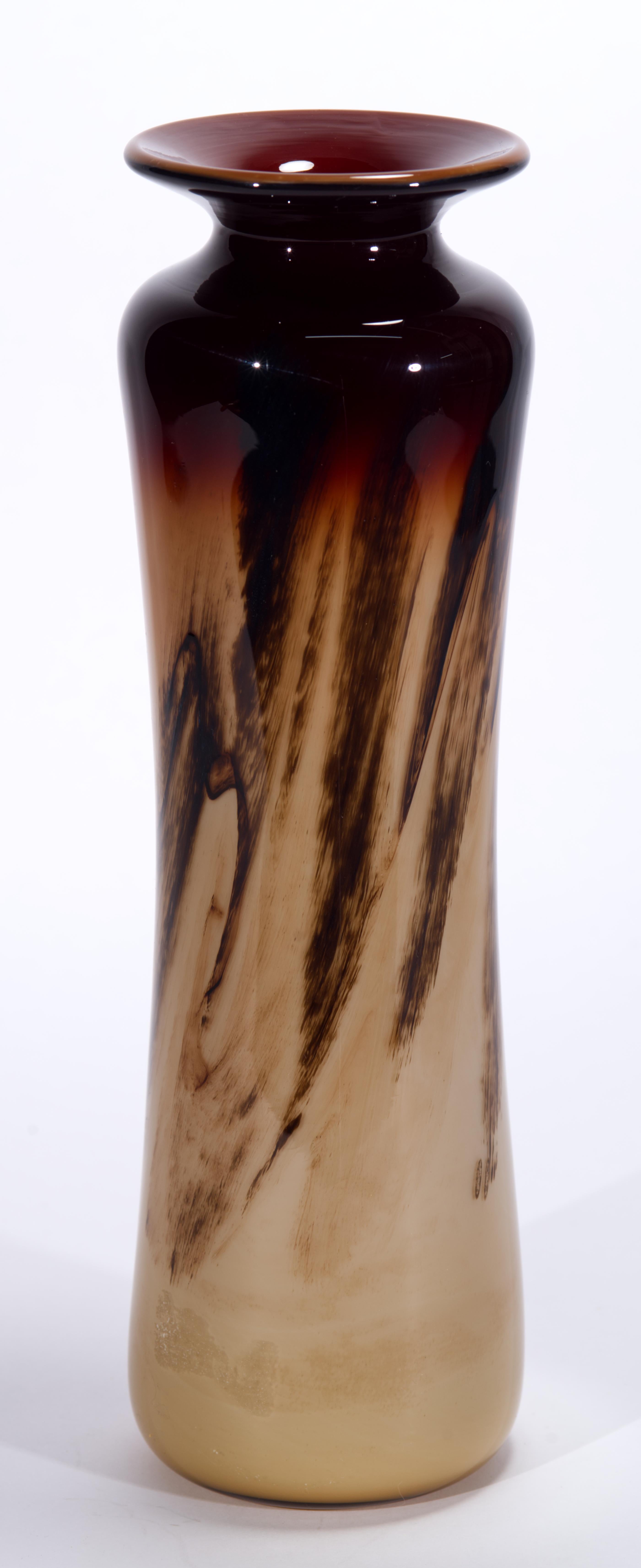 Fatto a mano Vaso Charles Correll, Studio americano di vetro artistico 1979 in vendita