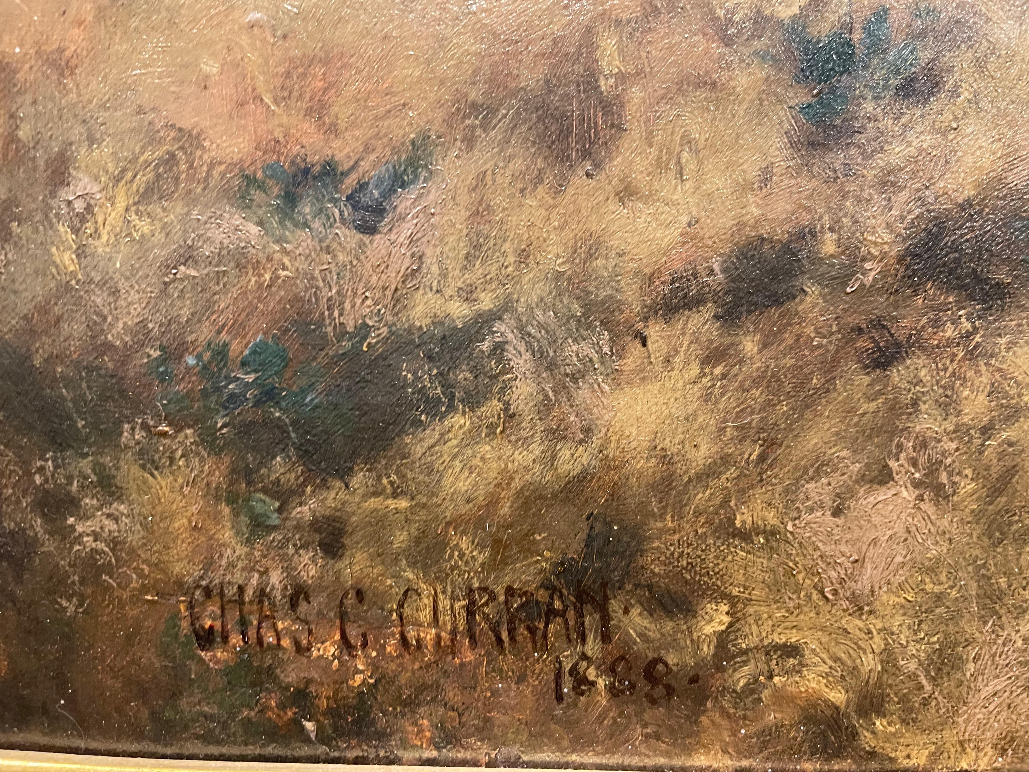 Late 19th Century Landscape at Dusk by American Impressionist For Sale 5