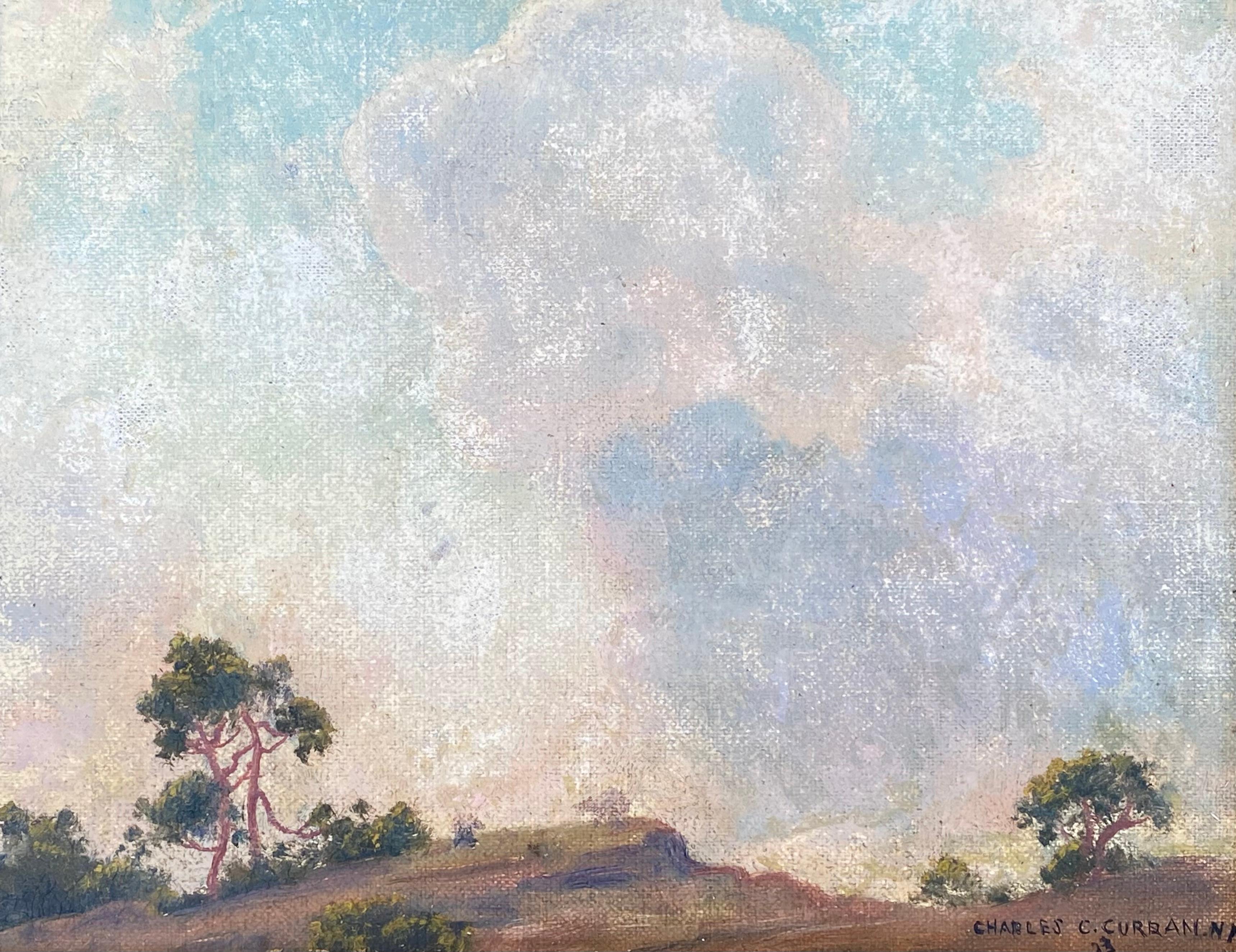 Charles Courtney Curran Landscape Painting - ��“Rising Clouds”