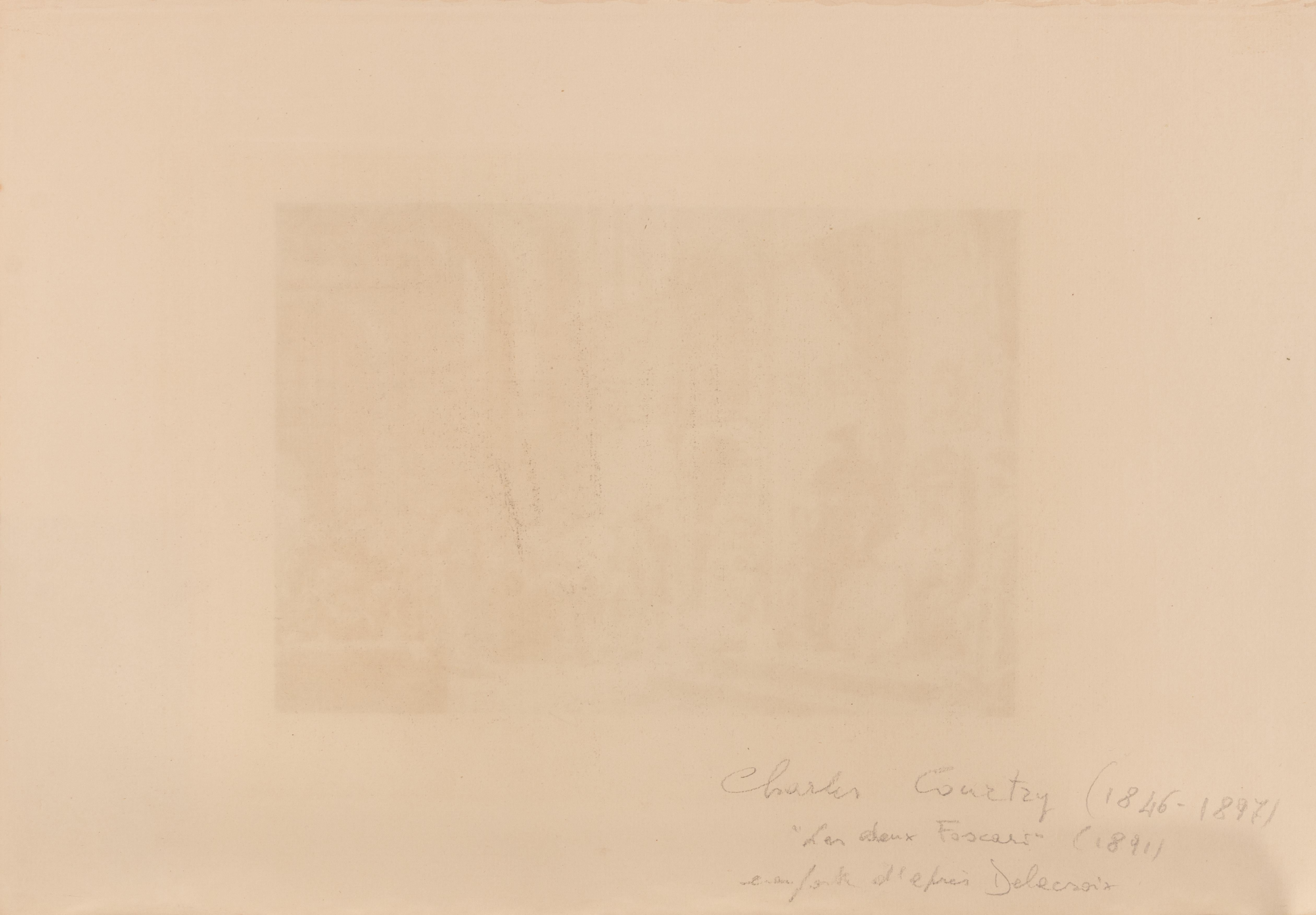 Les Deux Foscari - Etching by Charles Courtry - 1891 1