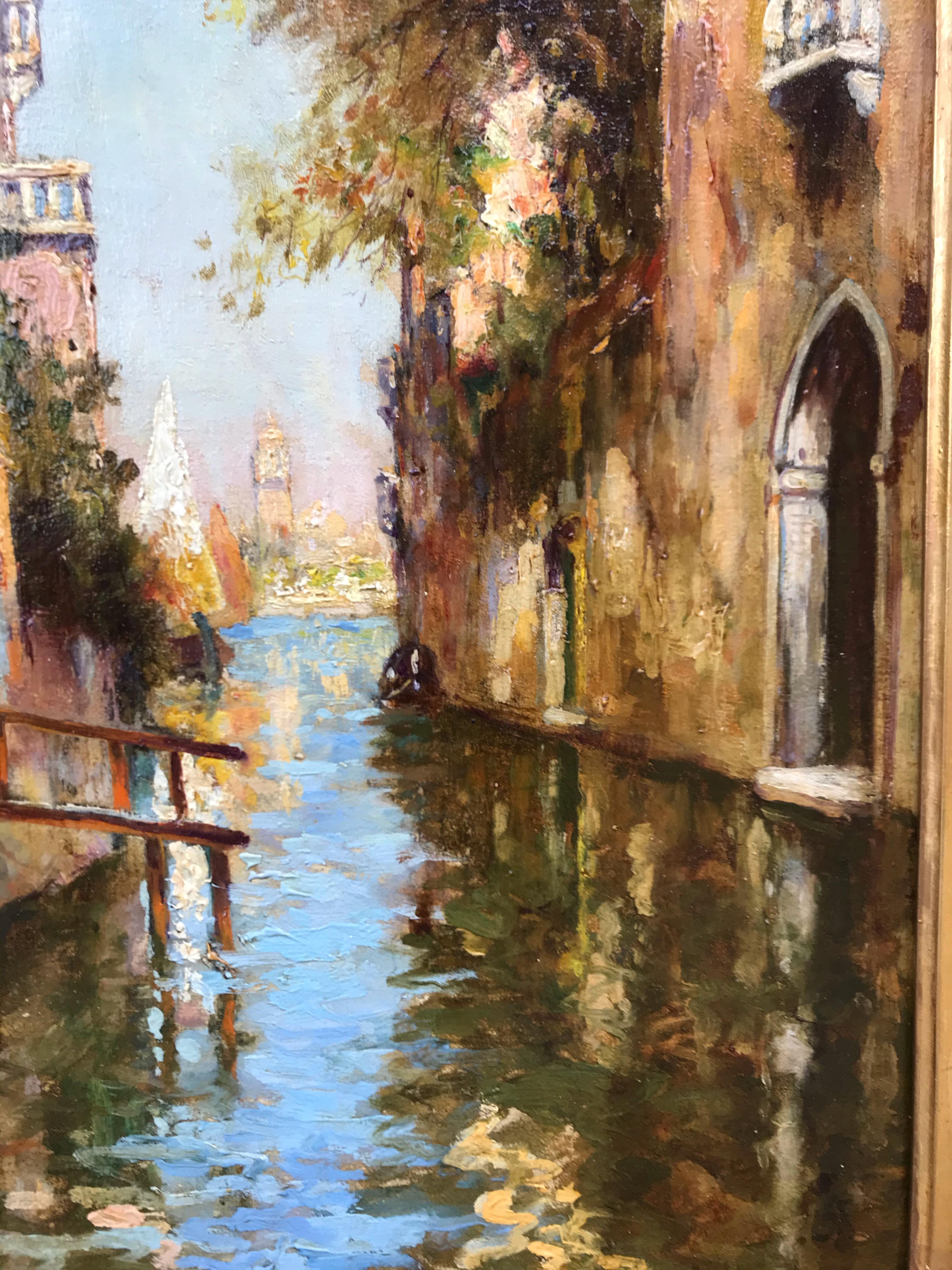 Venice with characters - Academic Painting by Charles Cousin