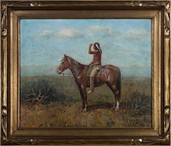 "Native American on Horseback" and "Cowboy on Horseback" by Charles Craig