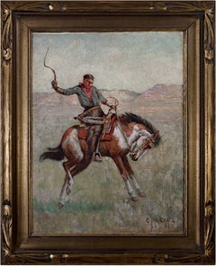 "Native American on Horseback" and "Cowboy on Horseback" by Charles Craig