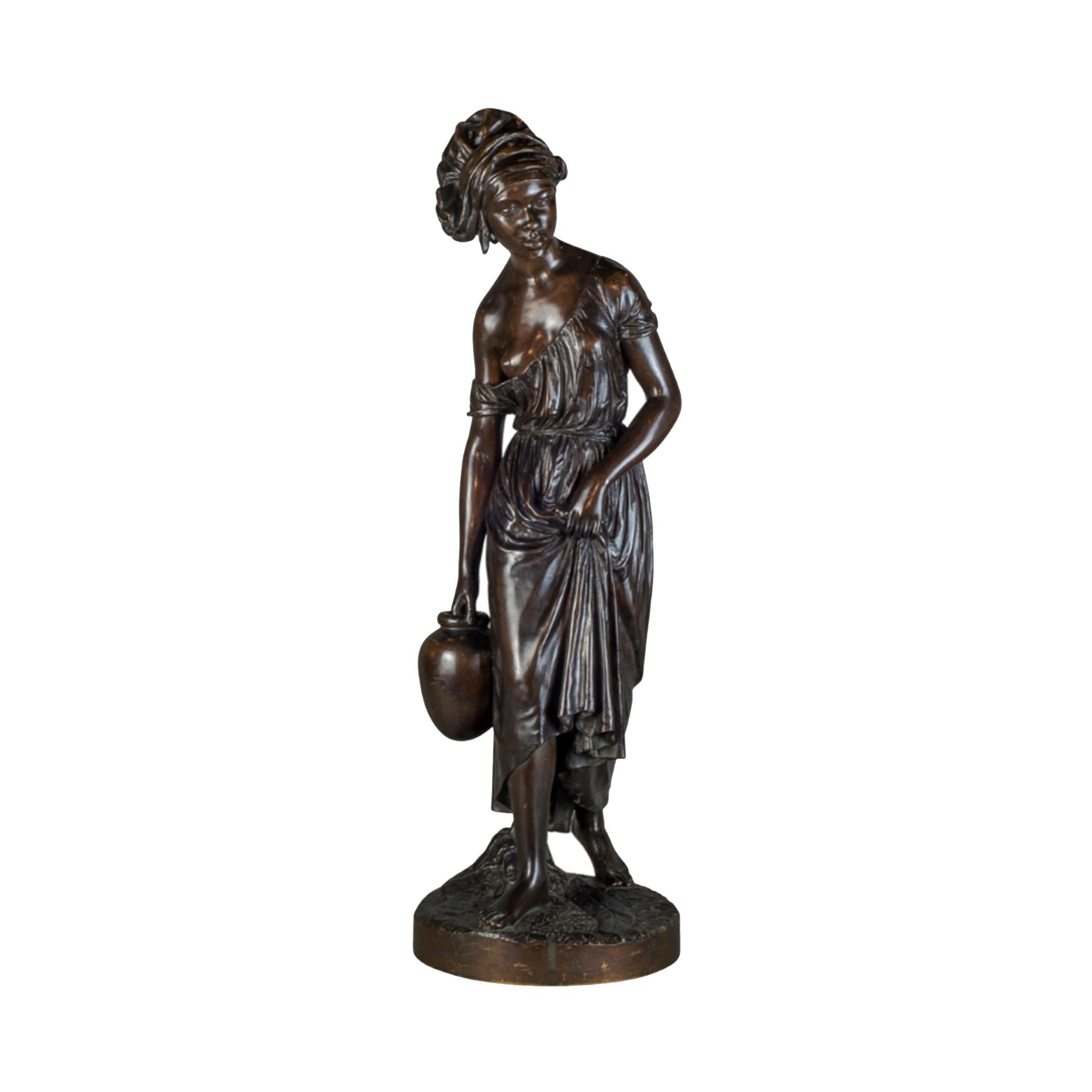 Charles Cumberworth Figurative Sculpture - Bronze Sculpture Statue of a Nubian Woman by Cumberworth 