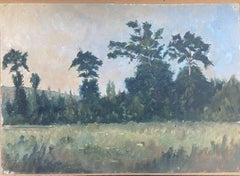 Charles Curtelin French Impressionist En Plein Air Woodland Oil Painting