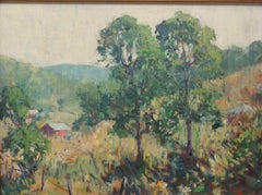 American Impressionist Artist Charles Curtis Allen NA Two Trees Oil painting