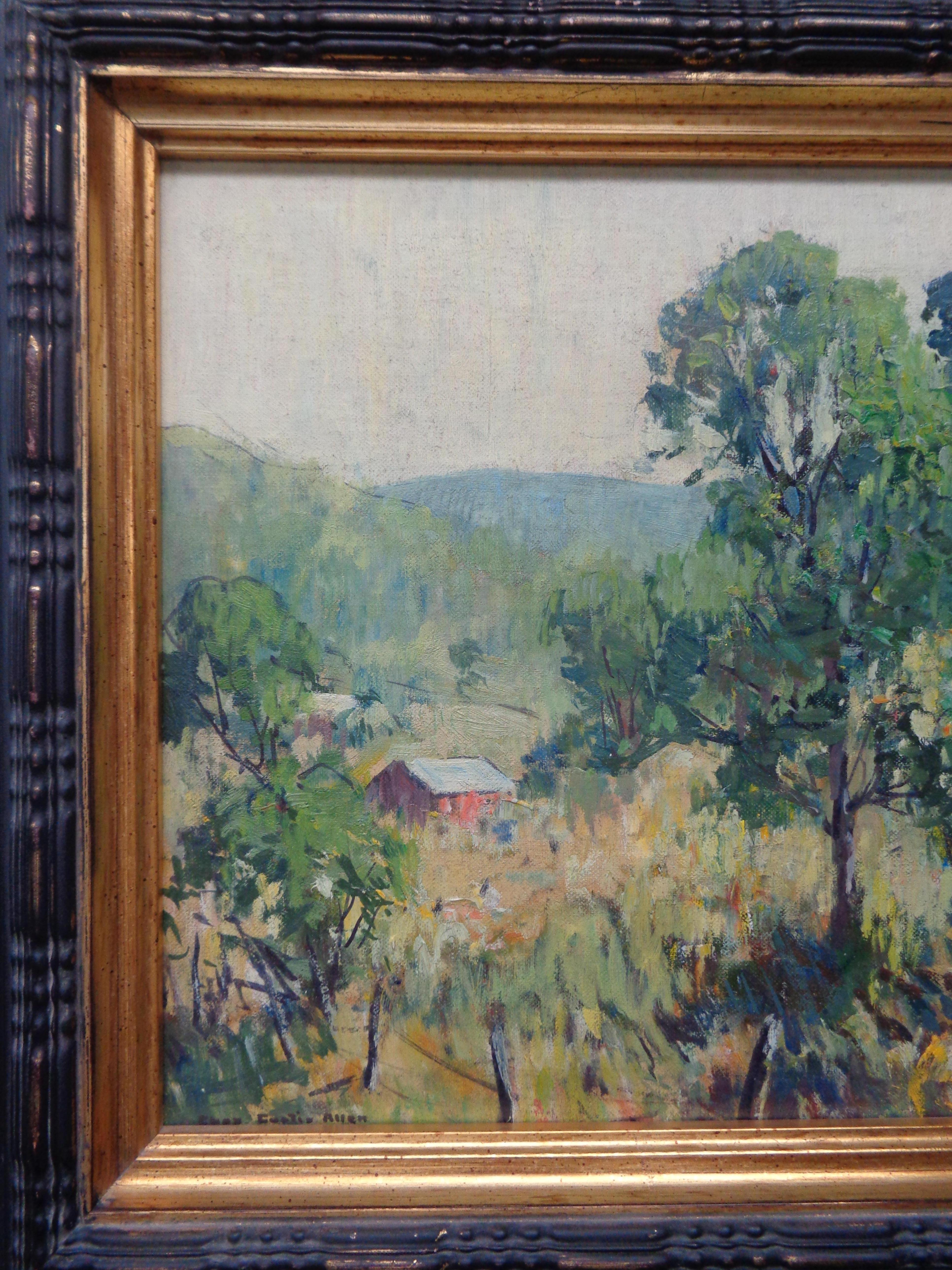 Artista impressionista americano Charles Curtis Allen NA Due alberi Pittura ad olio in vendita 2
