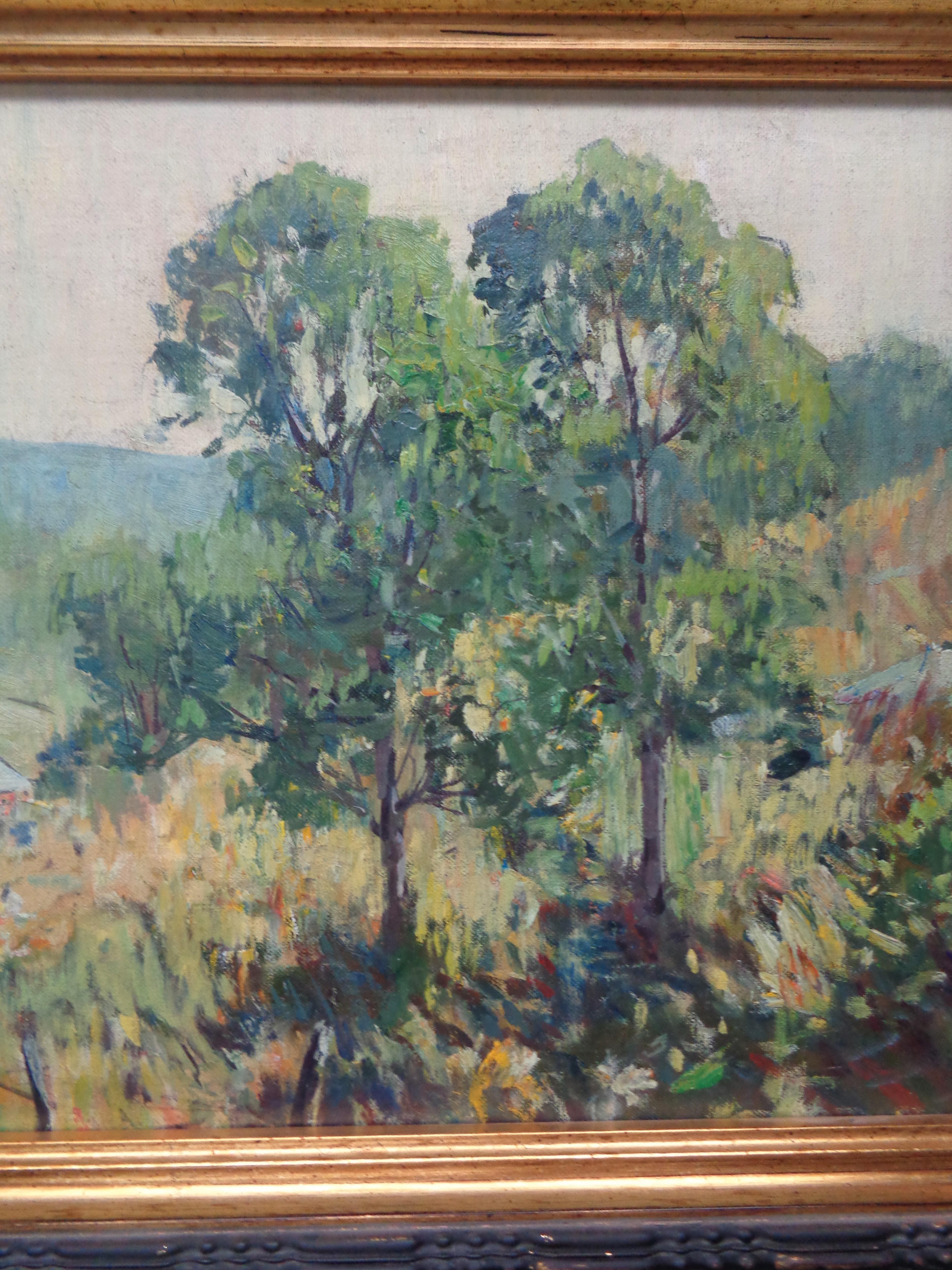 Artista impressionista americano Charles Curtis Allen NA Due alberi Pittura ad olio in vendita 3