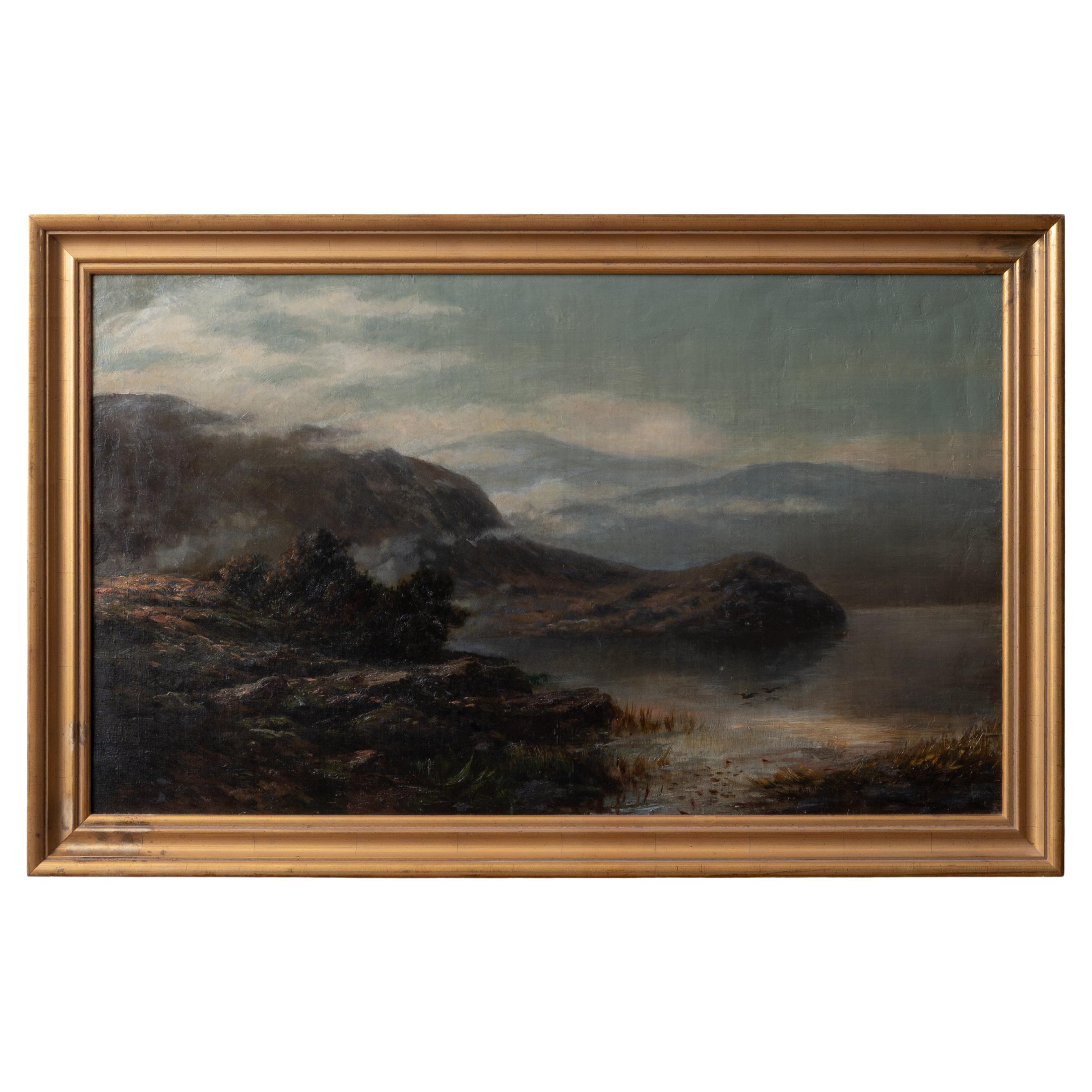 Charles D. Hartley Scottish Highlands Landscape Painting