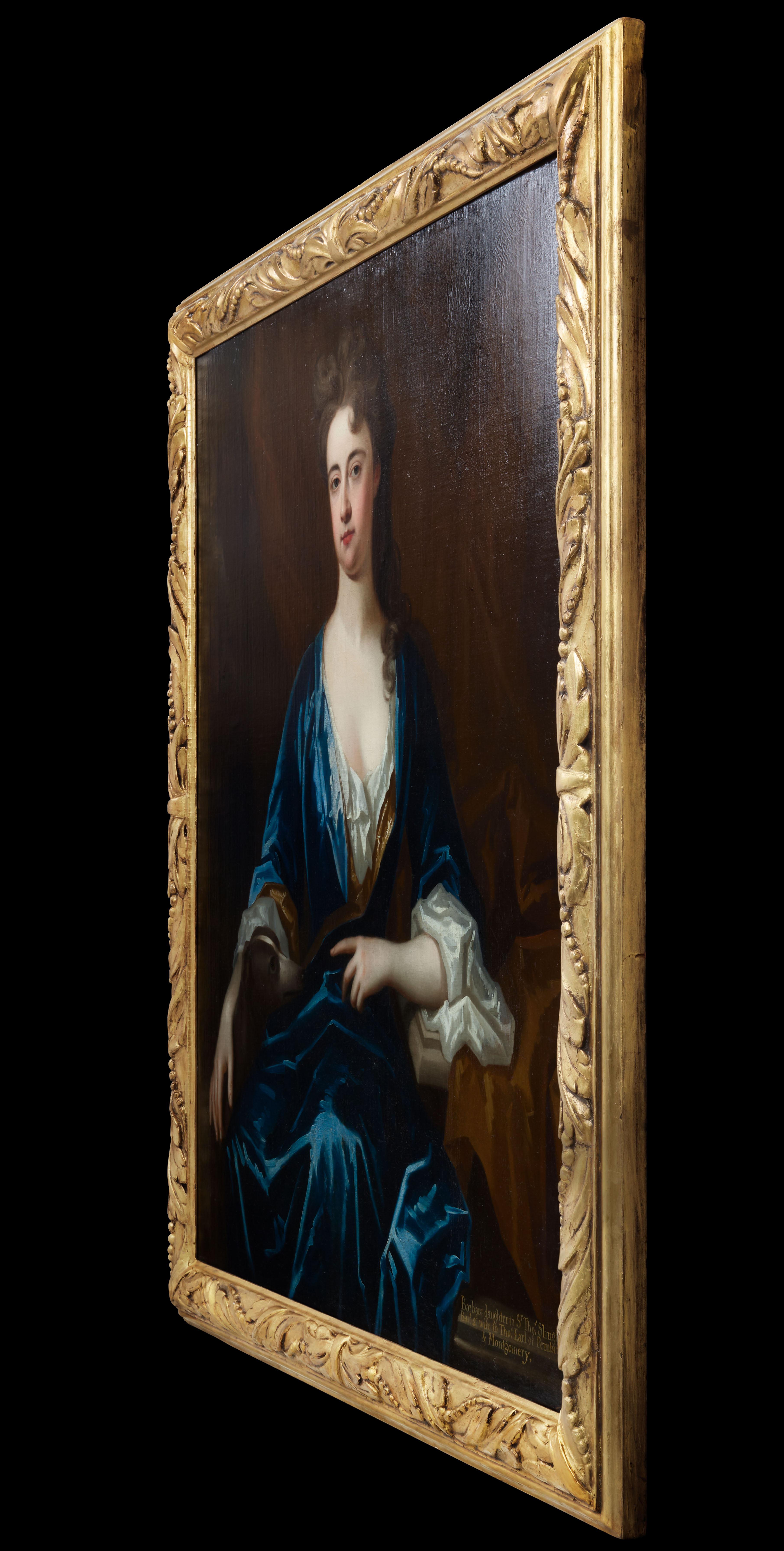 Porträt einer Dame, Barbara Herbert, Gräfin von Pembroke um 1708, großes Gemälde im Angebot 7