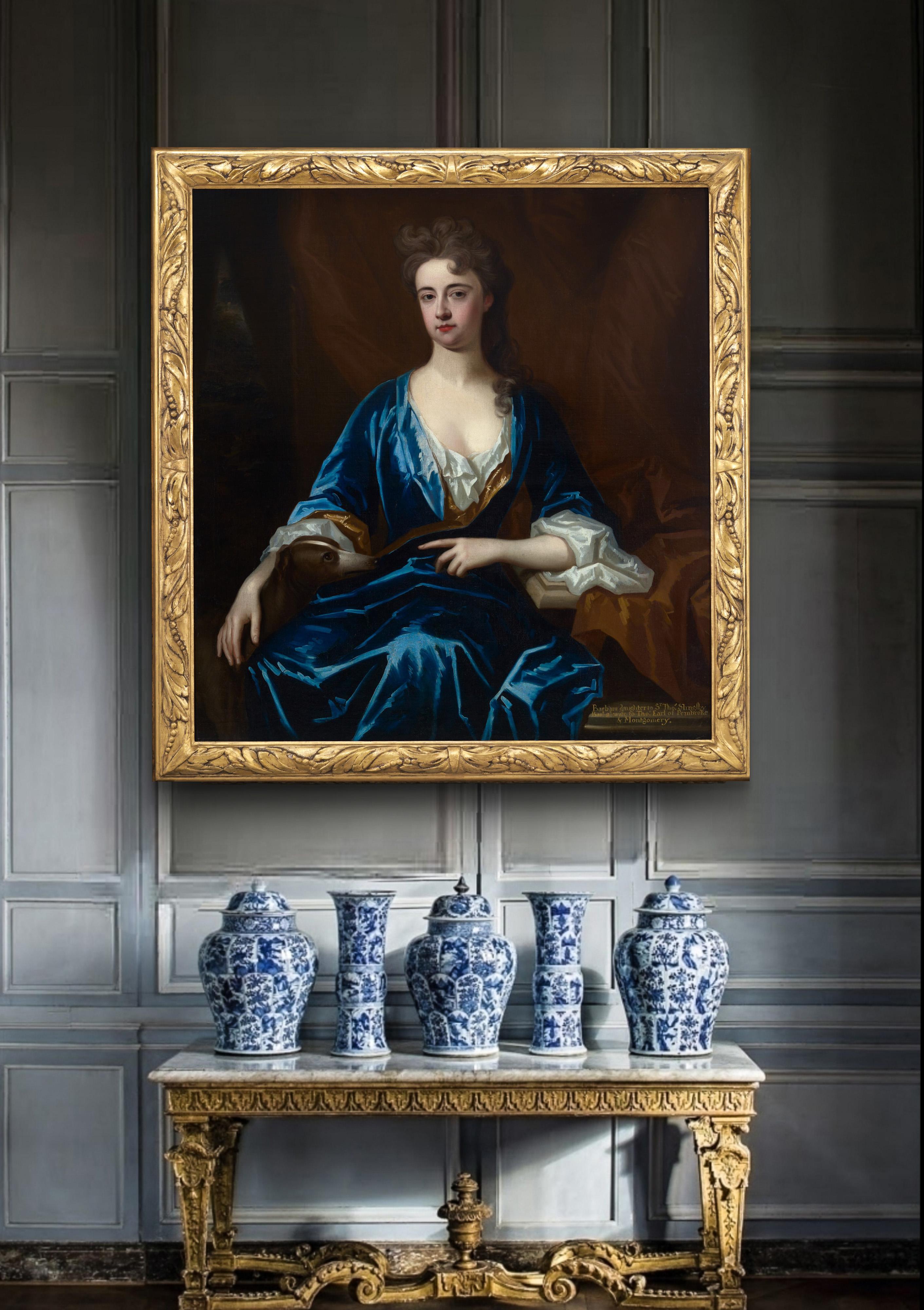 Porträt von Barbara Herbert, Gräfin von Pembroke um 1708
Charles d'Agar (1669-1723)
 
Dieses prächtige, großformatige Porträt, das von Titan Fine Art präsentiert wird, zeigt die britische Hofbeamtin und Adlige Barbara Herbert, Gräfin von Pembroke