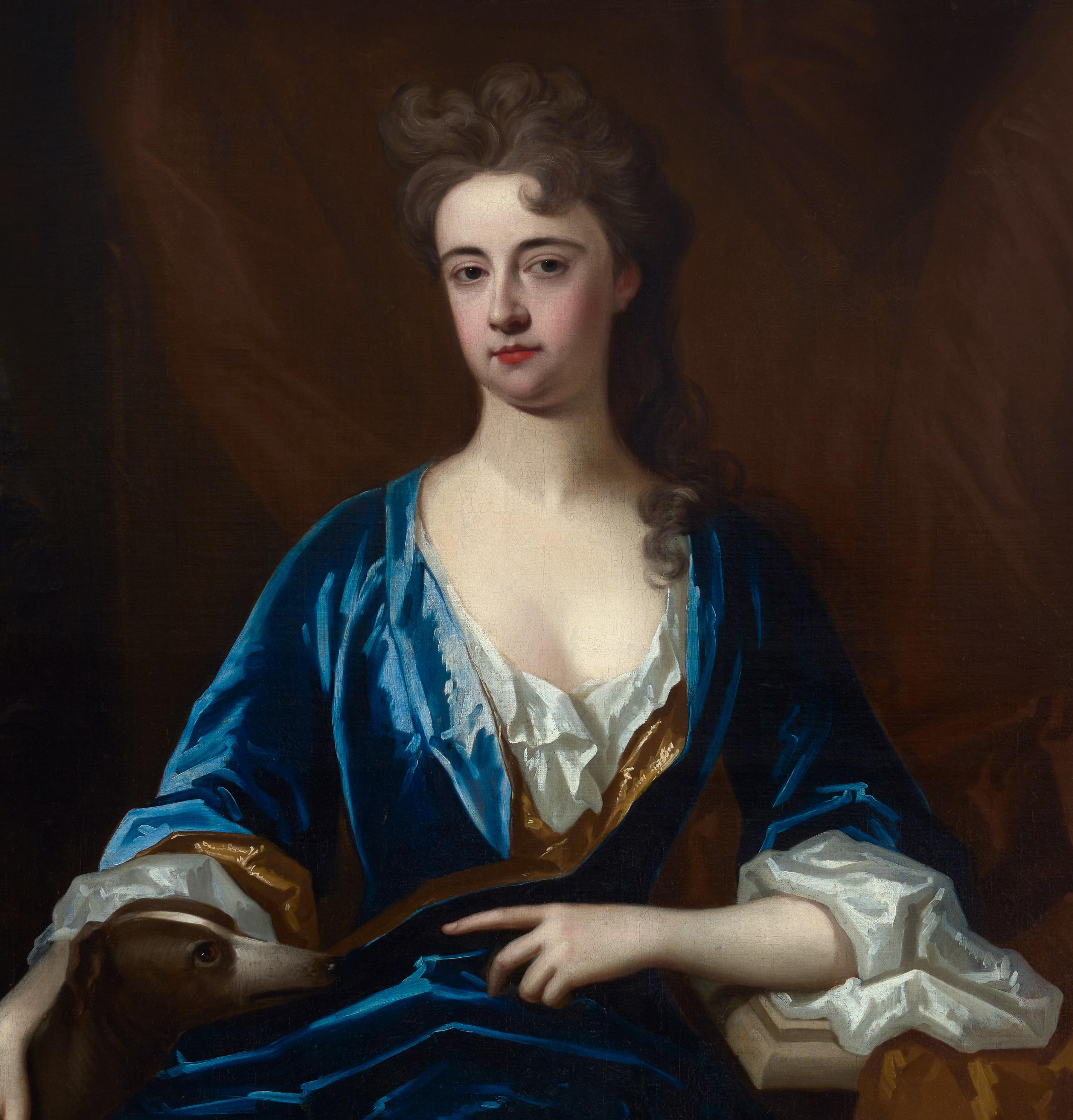 Porträt einer Dame, Barbara Herbert, Gräfin von Pembroke um 1708, großes Gemälde im Angebot 3
