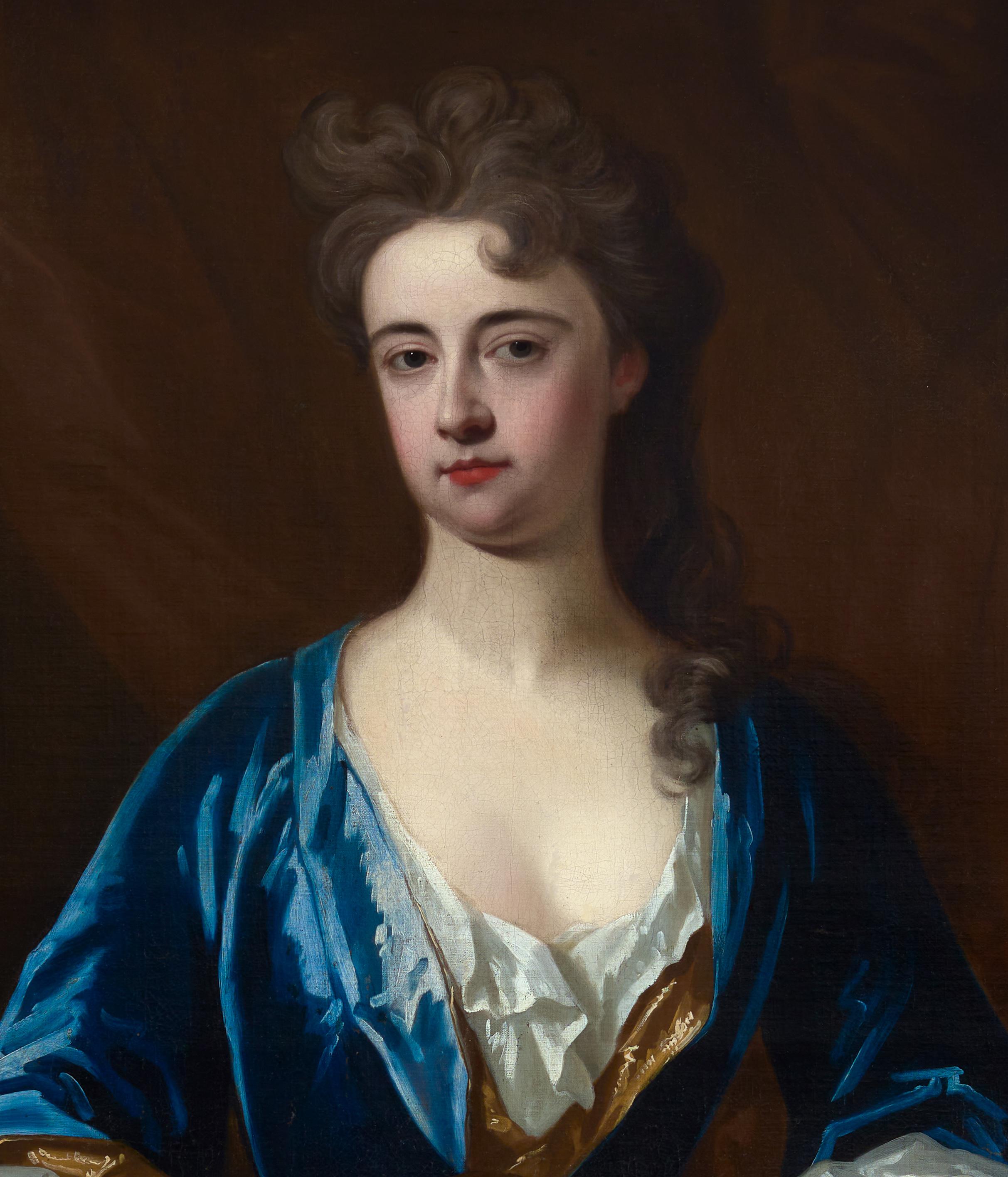 Porträt einer Dame, Barbara Herbert, Gräfin von Pembroke um 1708, großes Gemälde im Angebot 4