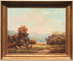 « The Mid-day Rest », huile de paysage américain occidental, Who Was Who in American Art