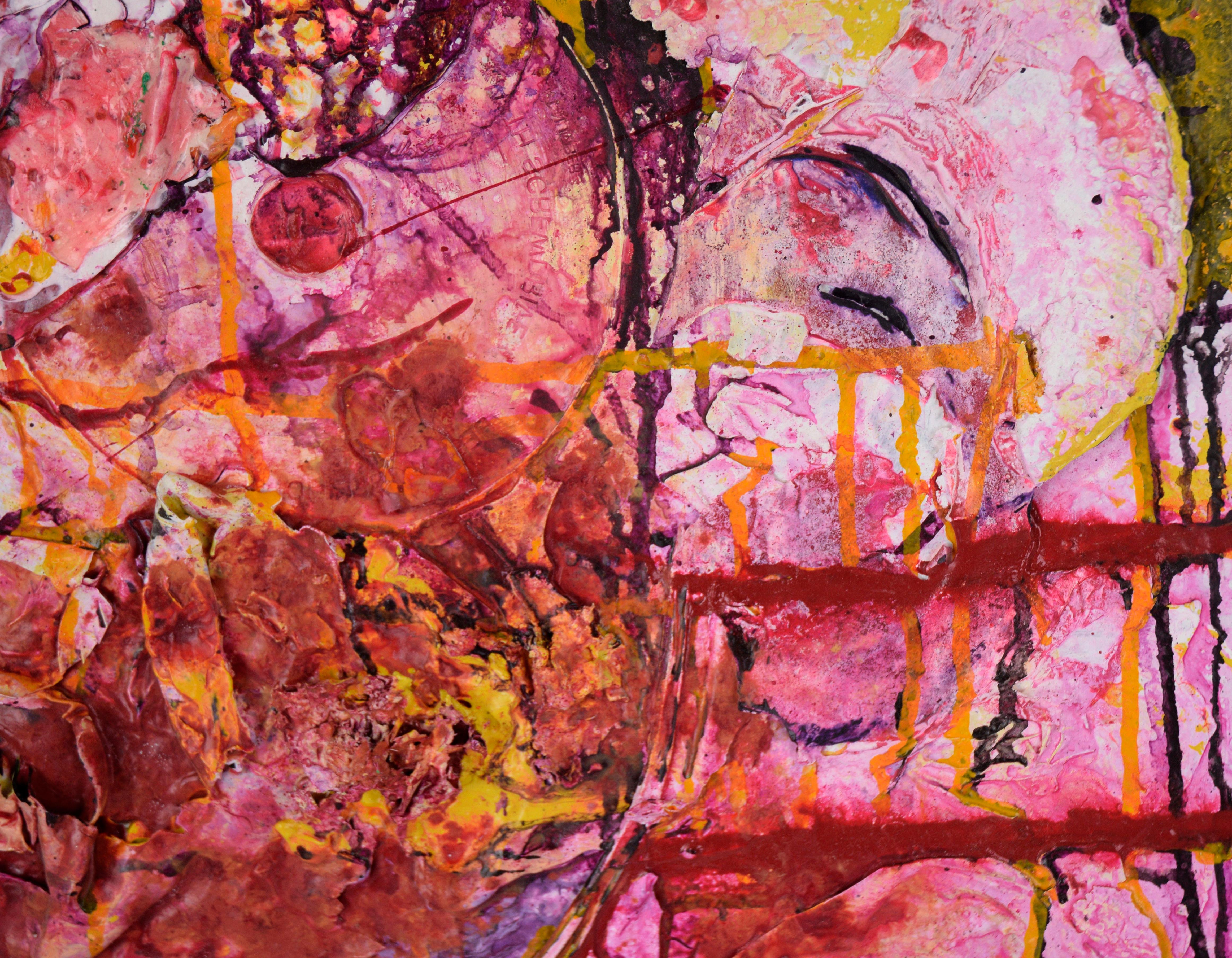 A Rose is a Rose - Abstract Expressionist Assemblage in Acrylic on Canvas

Bold sculptural composition by California artist Charles 
