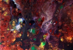 "Autumn Peak" Abstrakte expressionistische Komposition in Acryl auf Leinwand