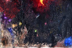 "Autumn Sunset" Abstract Expressionist Composition in Acrylic on Canvas