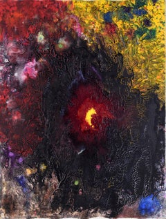 "Autumn Sunset" Abstract Expressionist Composition in Acrylic on Canvas