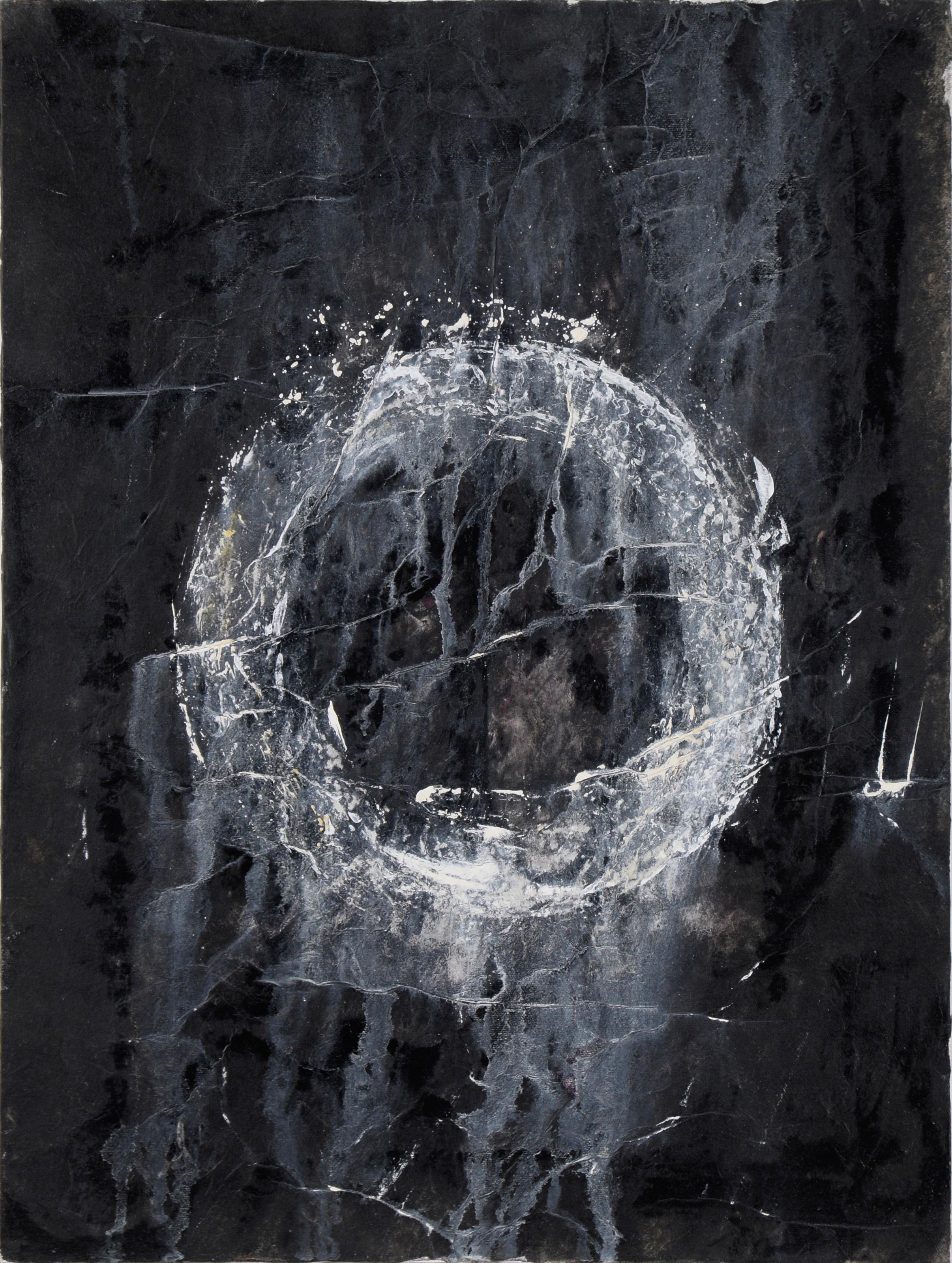 Abstract Painting Charles David Francis - "Comet" - Composition expressionniste abstraite minimaliste en acrylique sur toile